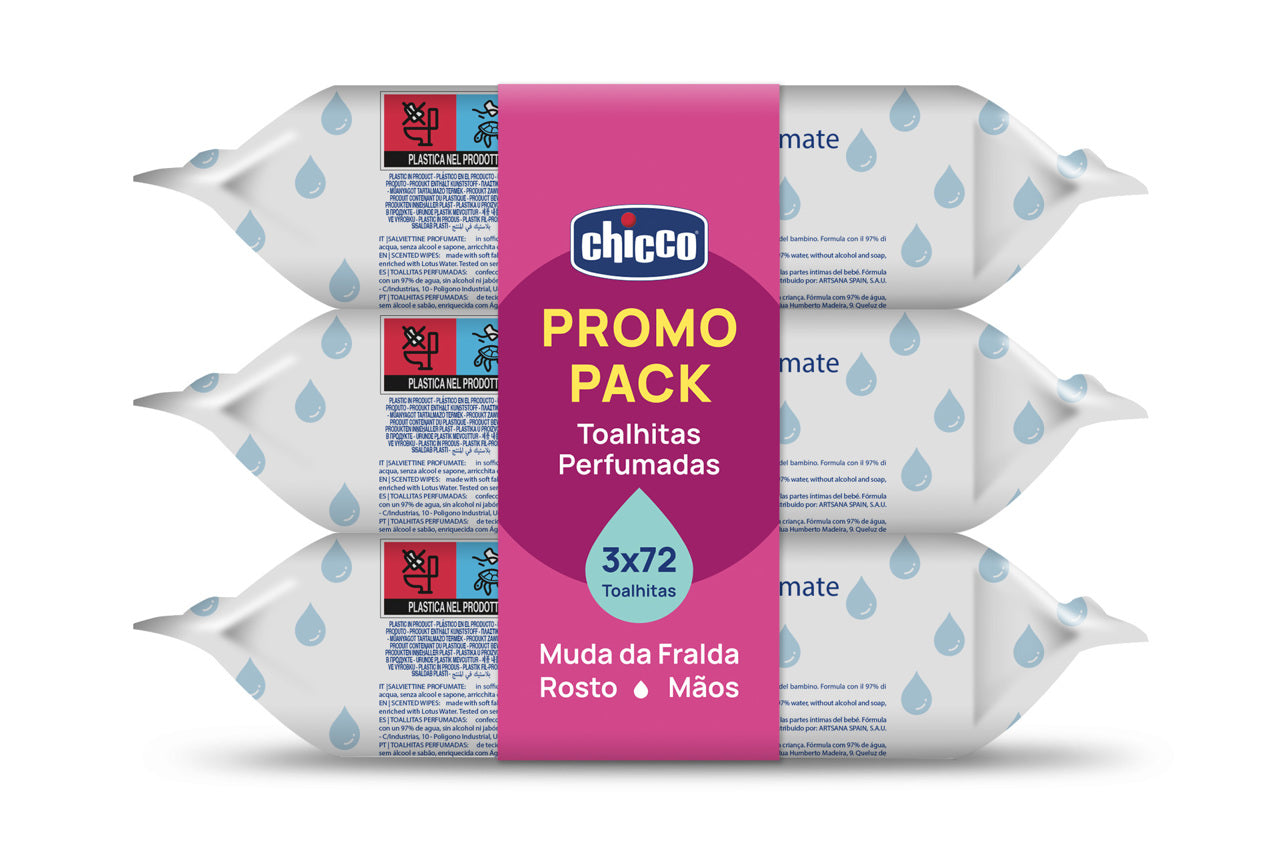 Chicco Toalhetes Perfumados Pack Triplo 72 Unidades - Farmácia Garcia