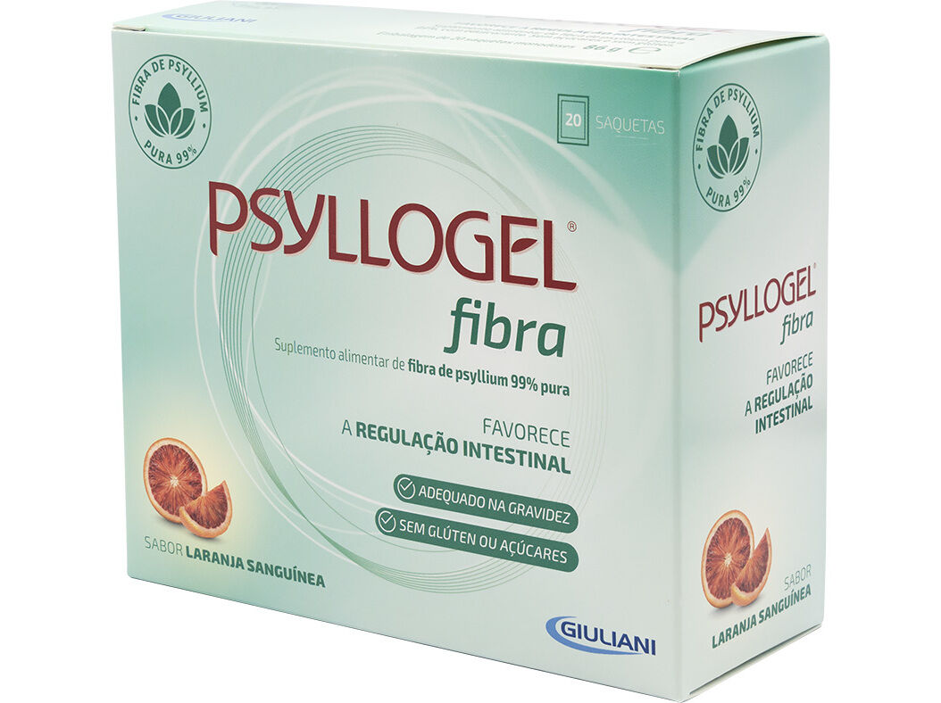 Psyllogel Fibra Laranja Sanguínea 20 Saquetas - Farmácia Garcia
