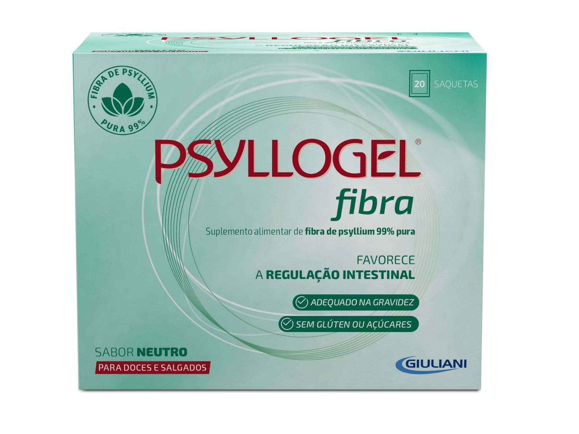 Psyllogel Fibra Sabor Neutro 20 Saquetas - Farmácia Garcia