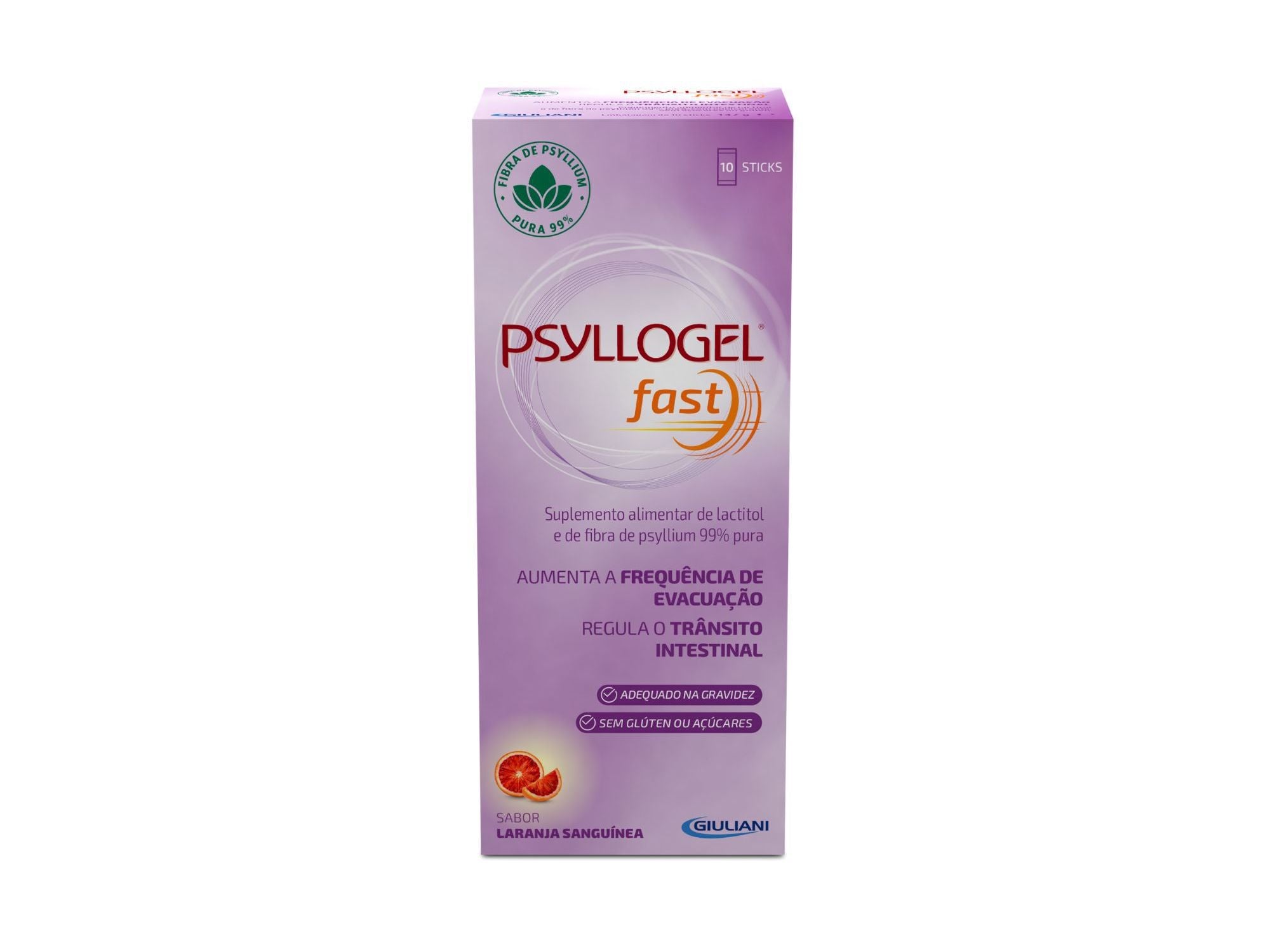 Psyllogel Fast Laranja Sanguinea 10 Saquetas - Farmácia Garcia