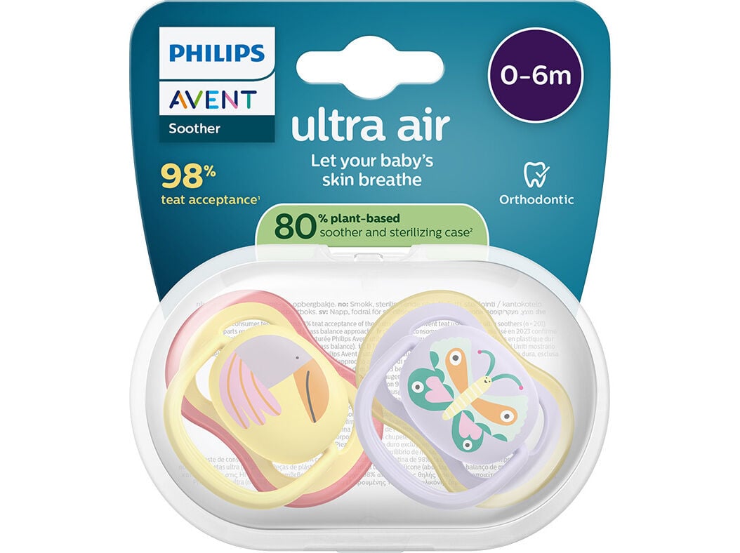 Philips Avent Chupeta Ultra Air 0-6M Girl x2 - Farmácia Garcia