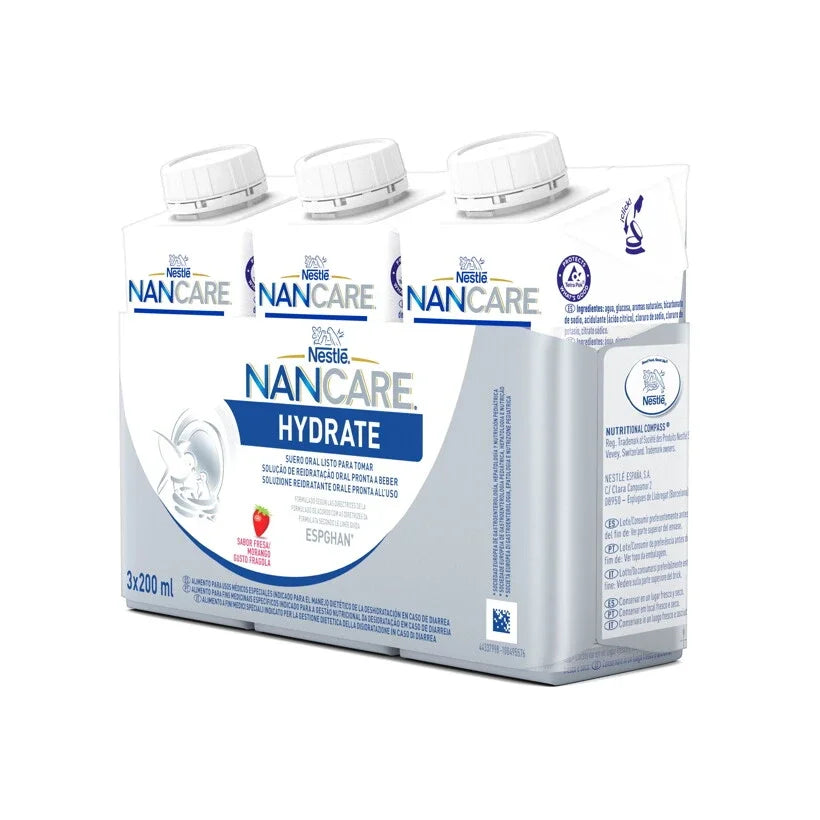 Nancare Hydrate Solução Rehidratante Oral 200ml 3 Unidades - Farmácia Garcia