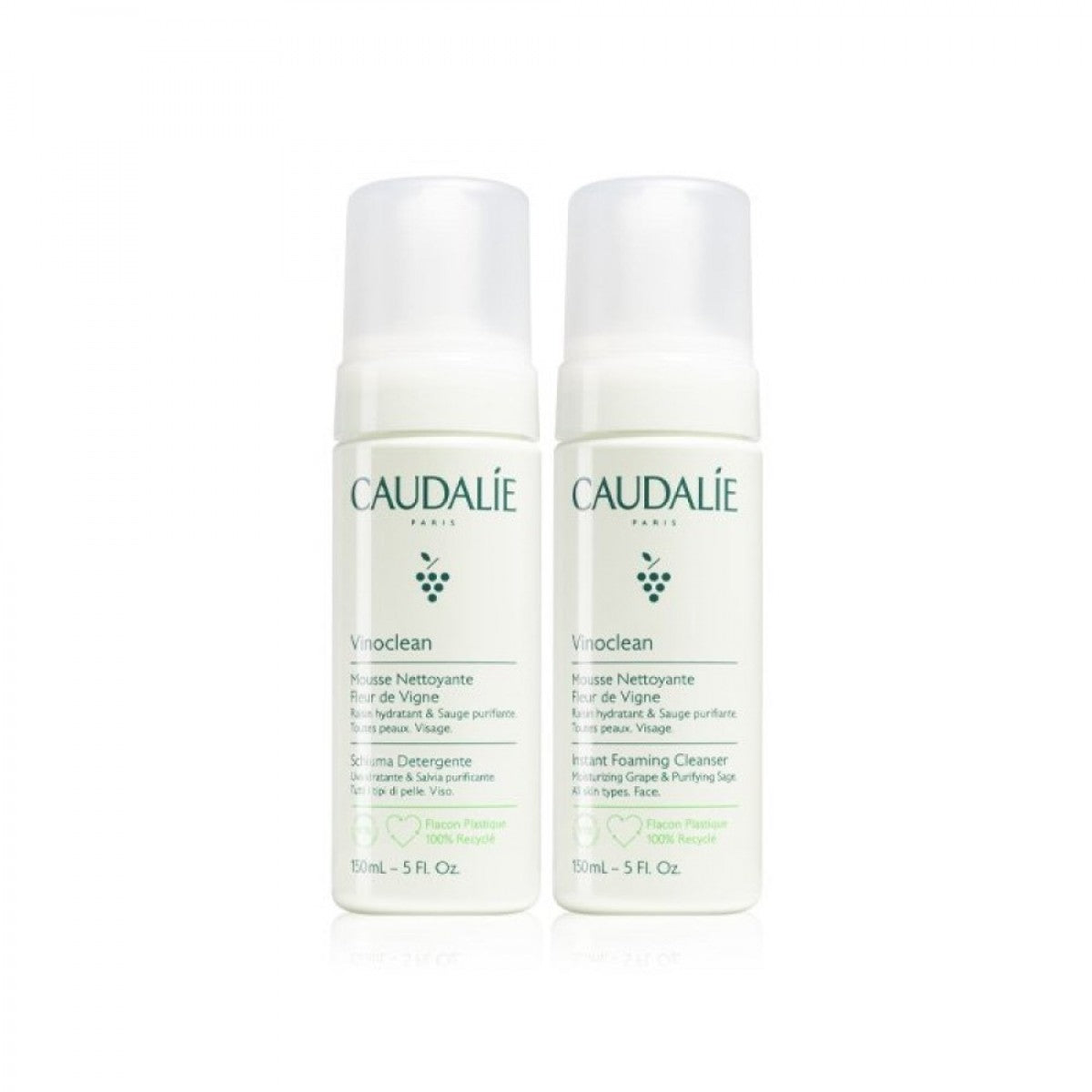 Caudalie Vinoclean Duo Espuma Limpeza 150ml + 150ml - Farmácia Garcia