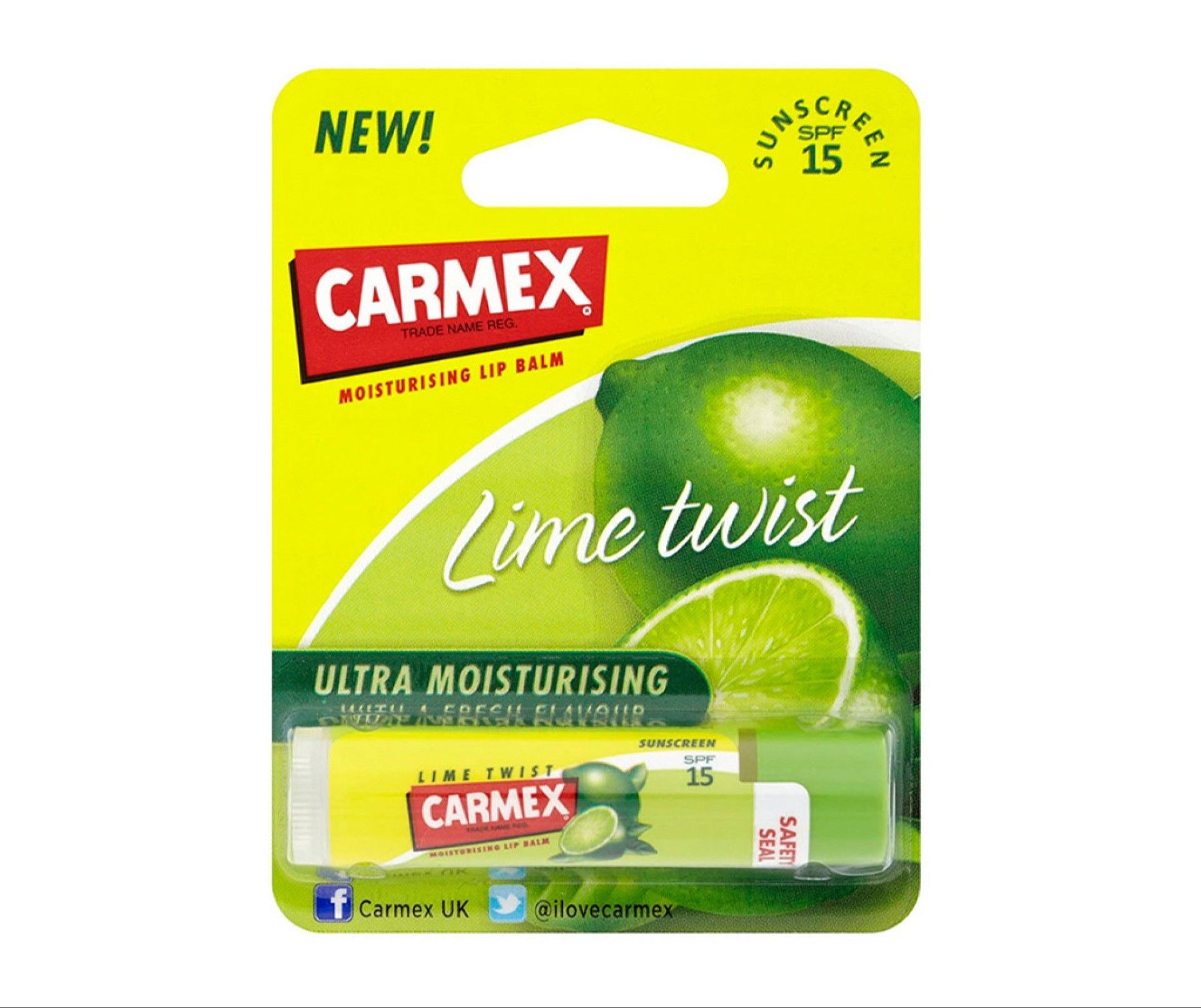 Carmex Stick Hidratante Labial SPF15 Lima 4,25g - Farmácia Garcia
