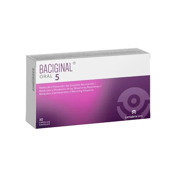 Baciginal Oral 5 30 Cápsulas - Farmácia Garcia