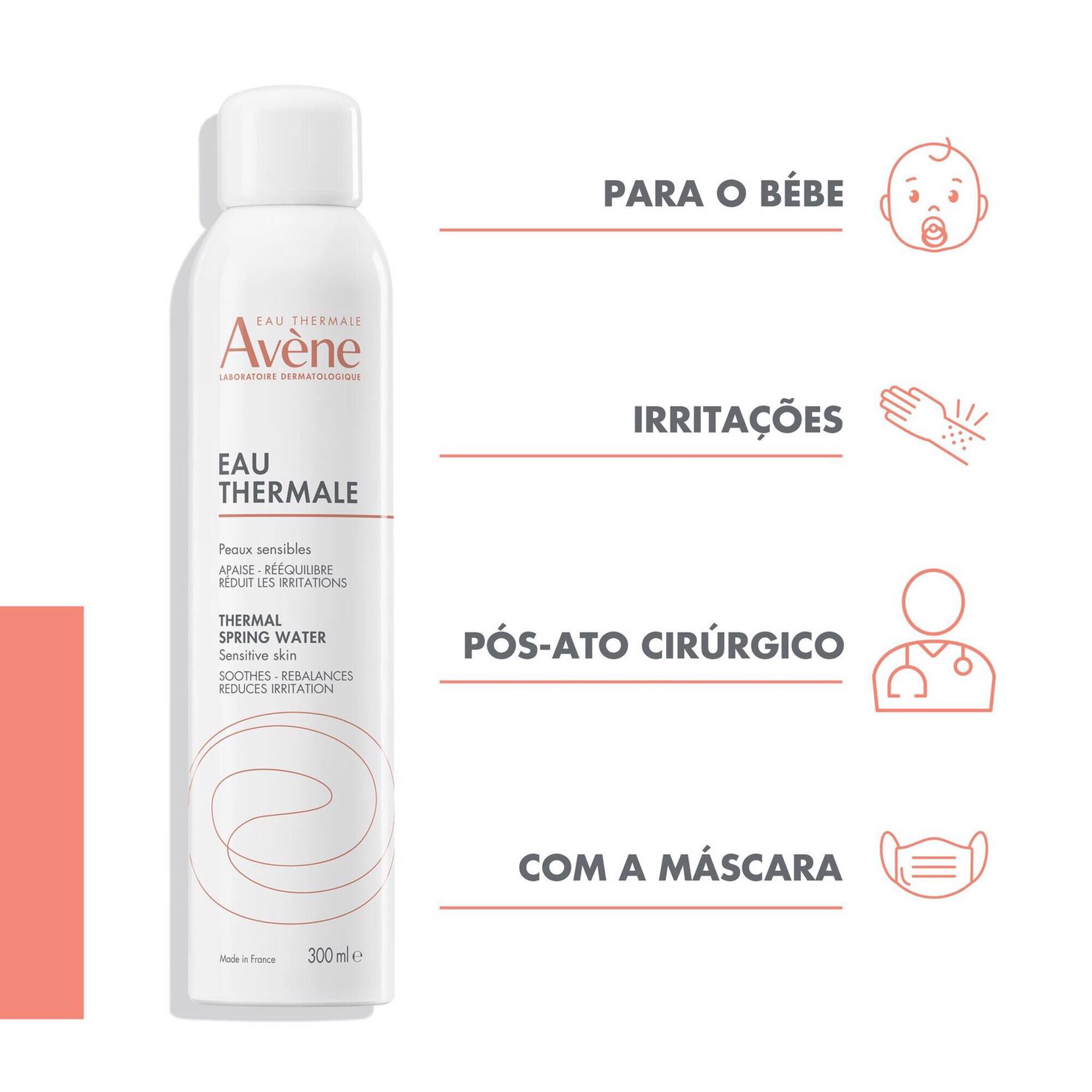 Avène Eau Thermale Água Termal 300ml - Farmácia Garcia