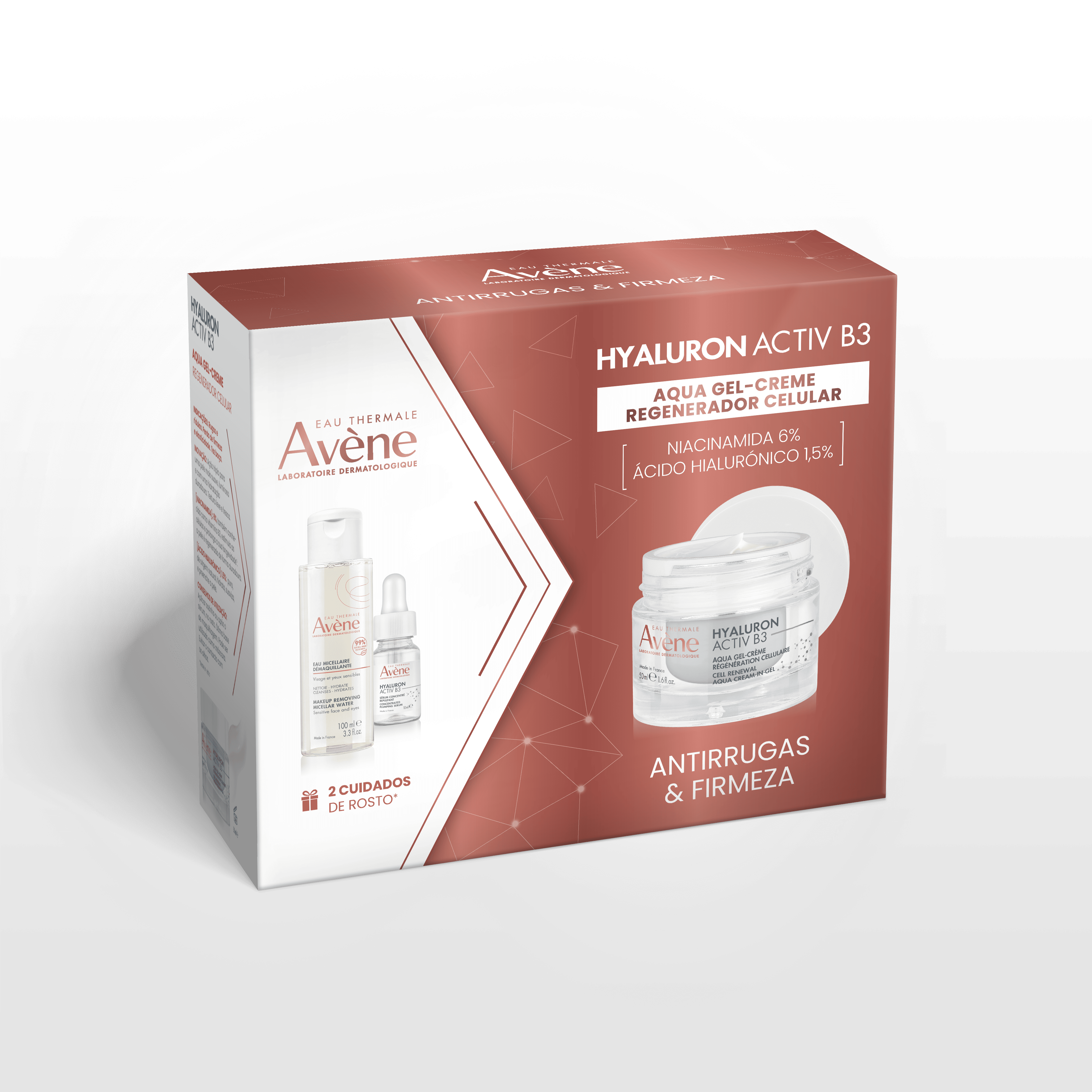 Avène Coffret Aqua Gel Creme Hyaluron Activ B3 Antirrugas & Firmeza - Farmácia Garcia