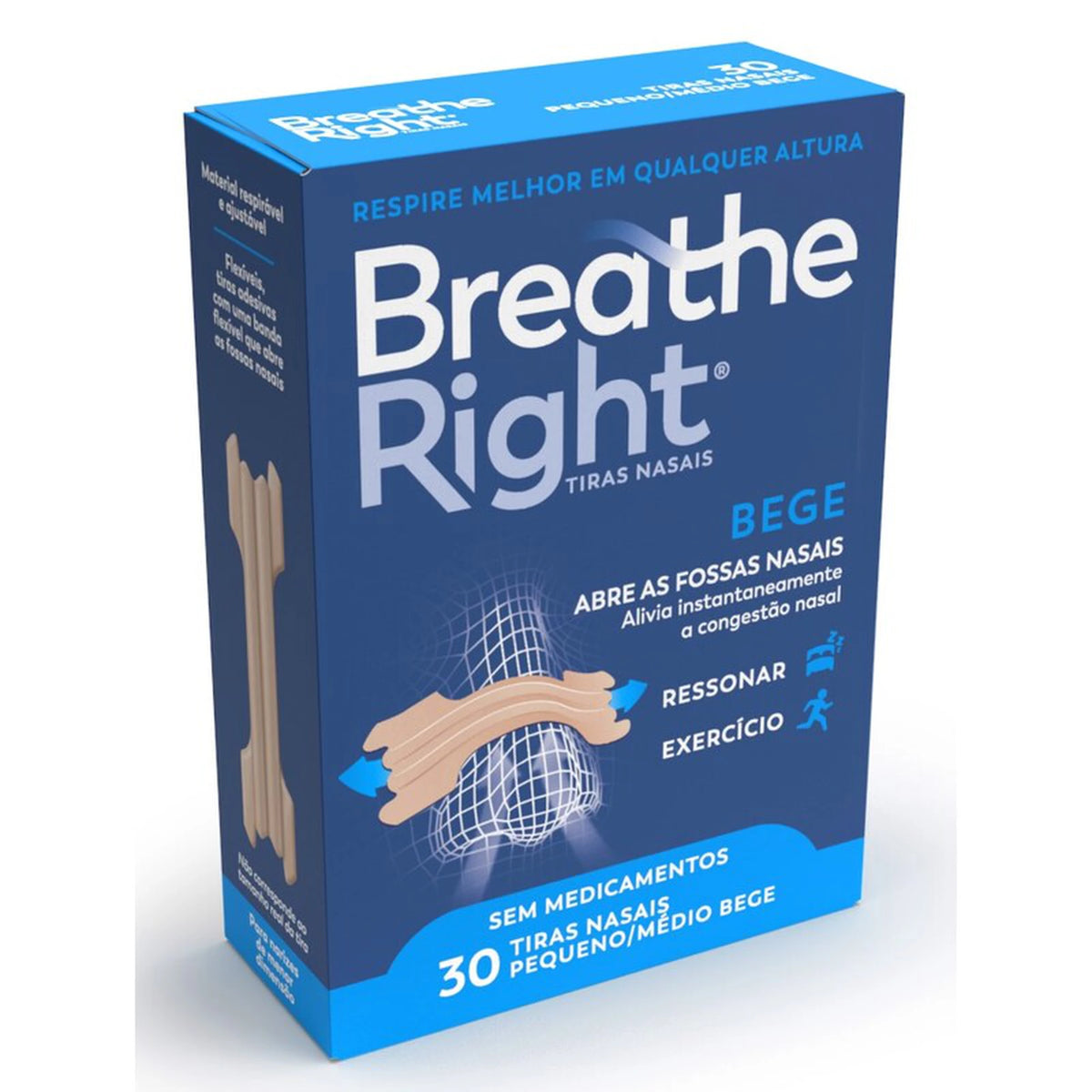 Breathe Right Penso Nasal Pequeno/Médio 30 Unidades - Farmácia Garcia
