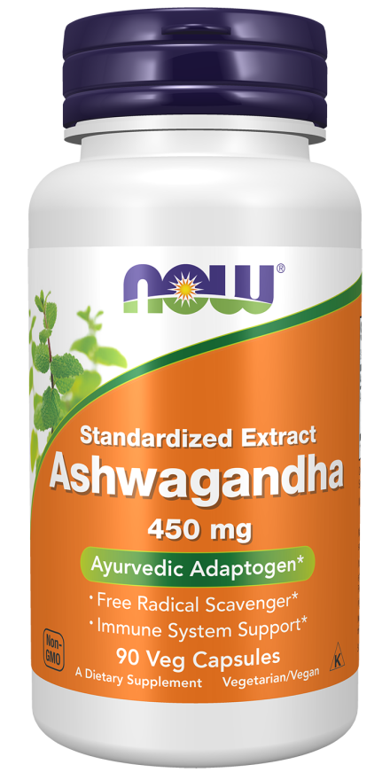 NOW Ashwagandha 90 Cápsulas - Farmácia Garcia