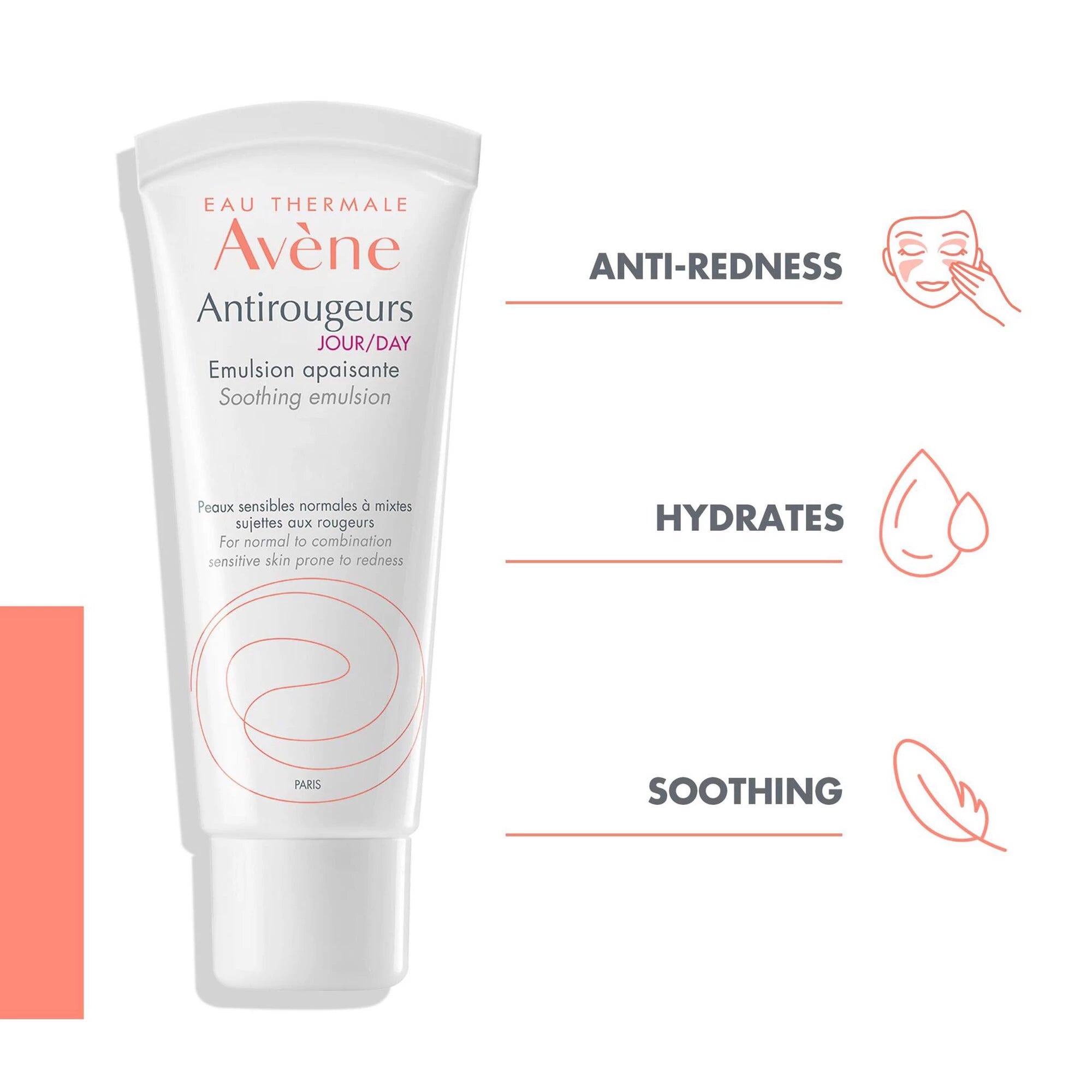 Avène Rosto Antirougeurs Emulsão Dia SPF30 40ml - Farmácia Garcia