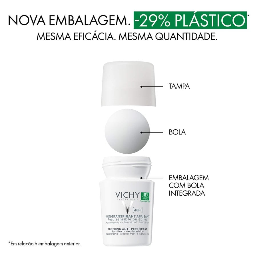 Vichy Desodorizante 48H Antitranspirante Pele Sensível 50ml
