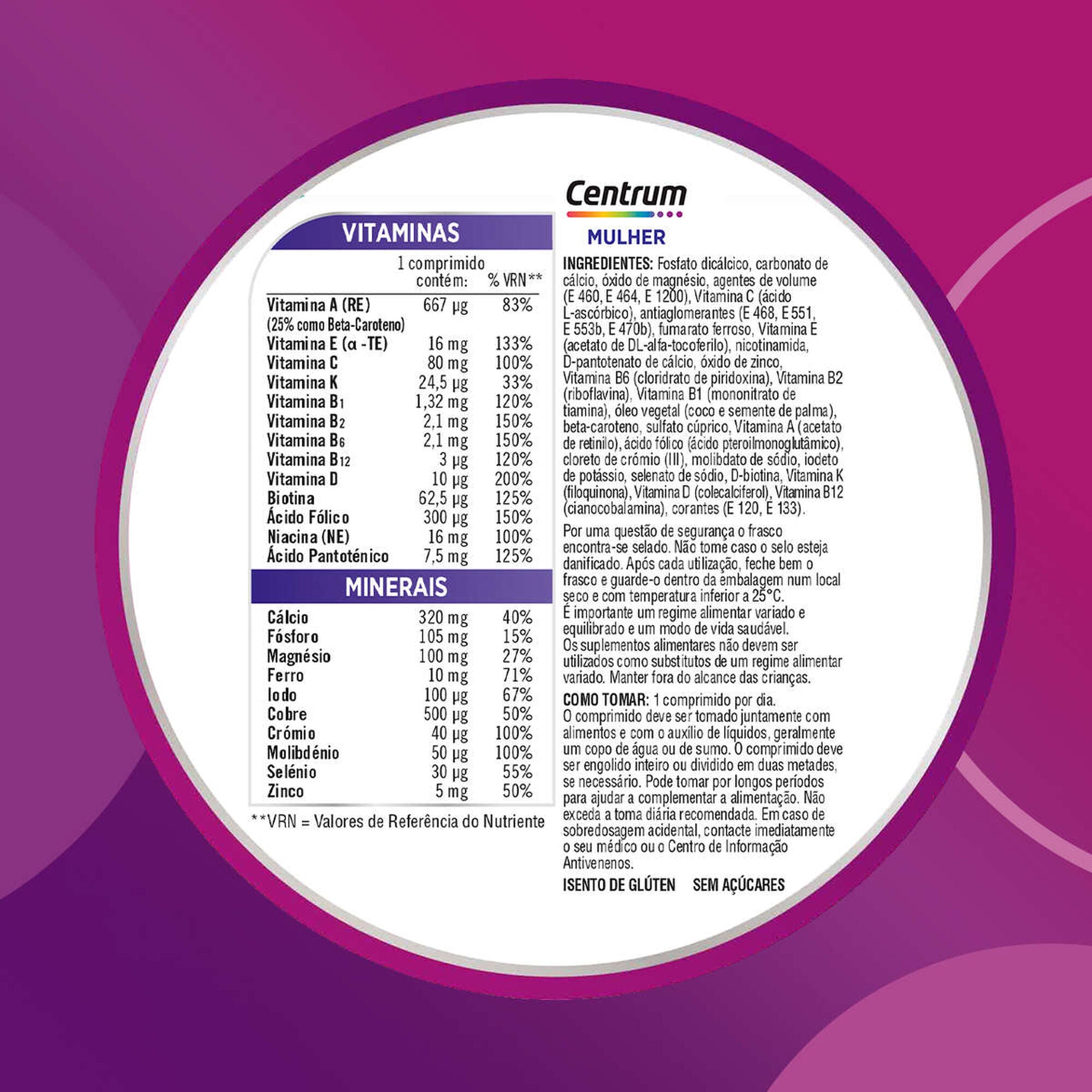 Centrum Mulher 30 Comprimidos - Farmácia Garcia