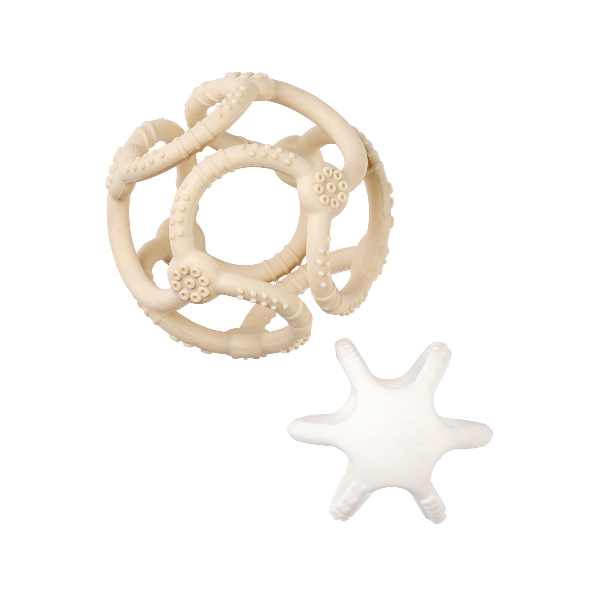 Nattou Mordedor 2 Bolas Silicone Argila Branco - Farmácia Garcia