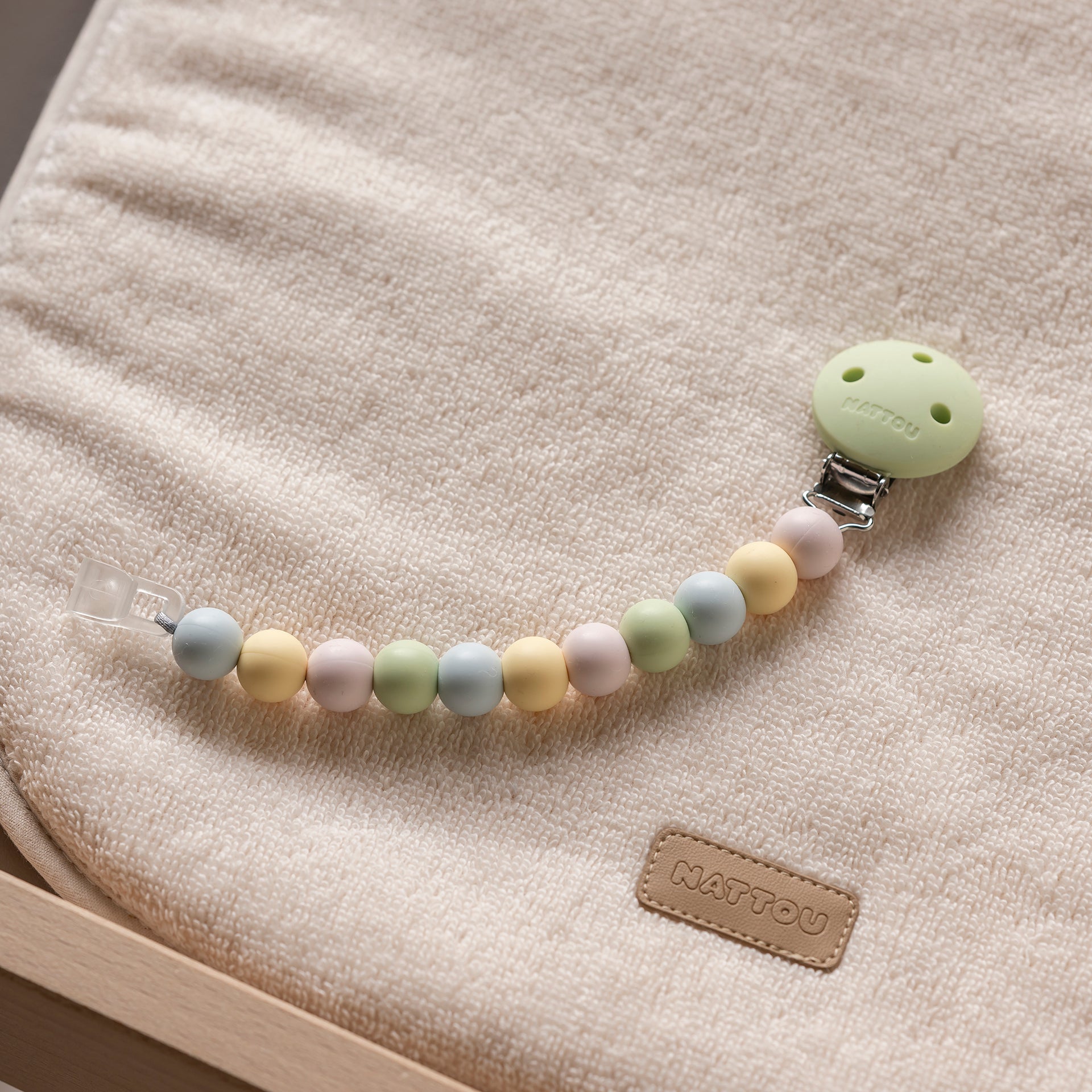 Nattou Clip Chupeta Silicone Multicor Verde - Farmácia Garcia