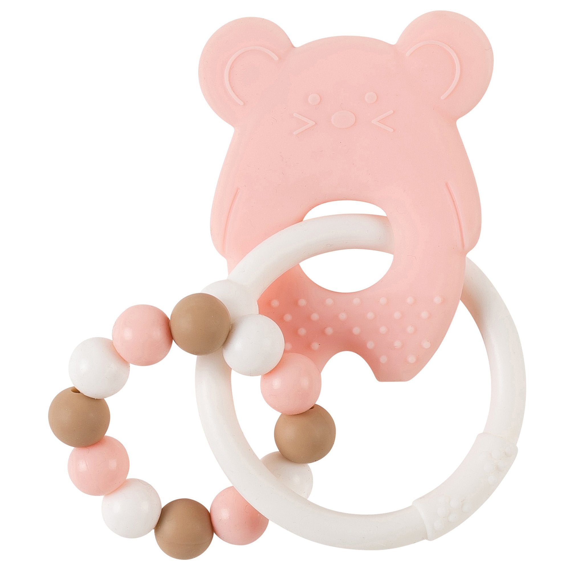 Mordedor Silicone Urso Rosa - Farmácia Garcia