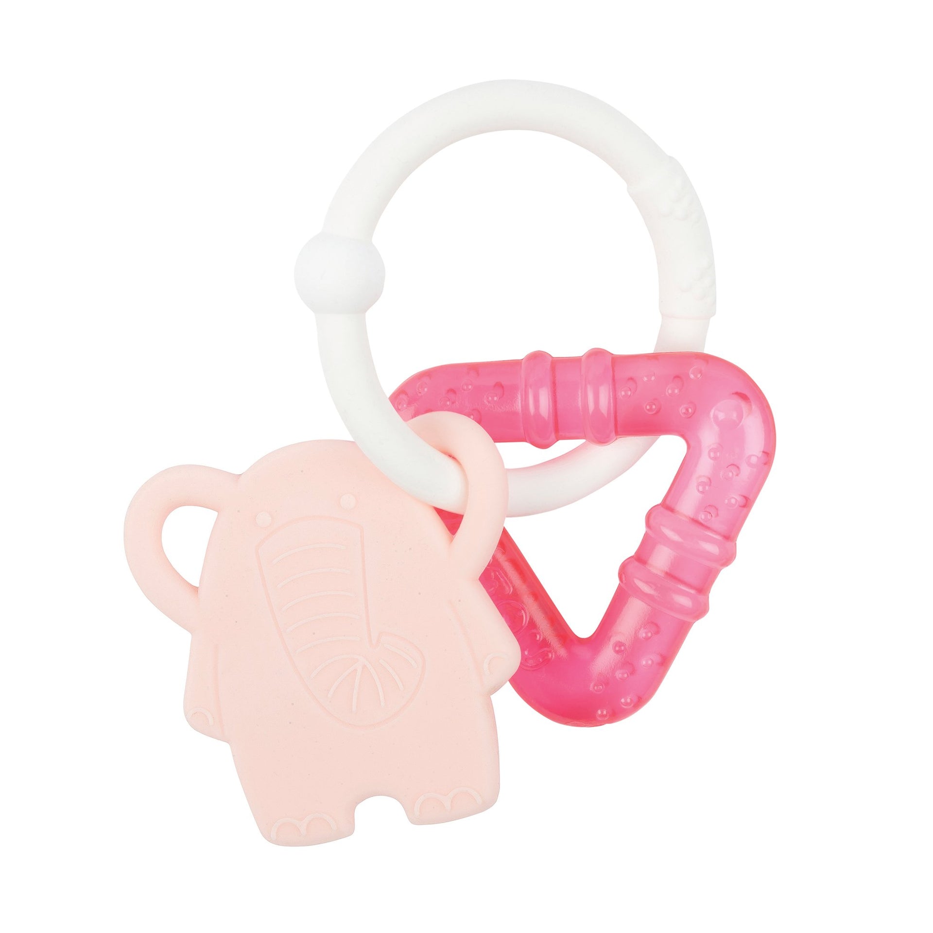 Mordedor Silicone Frio Elefante Rosa - Farmácia Garcia