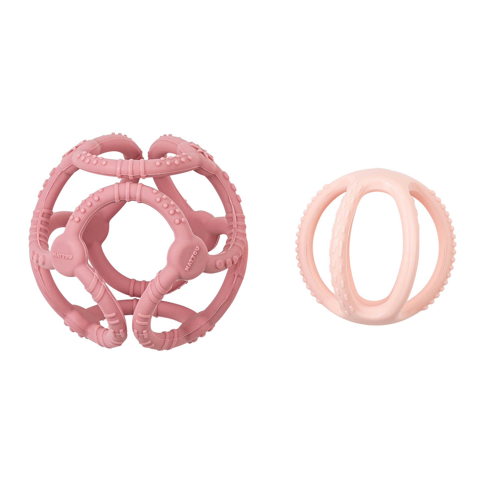 Nattou Mordedor 2 Bolas Silicone Rosa - Farmácia Garcia