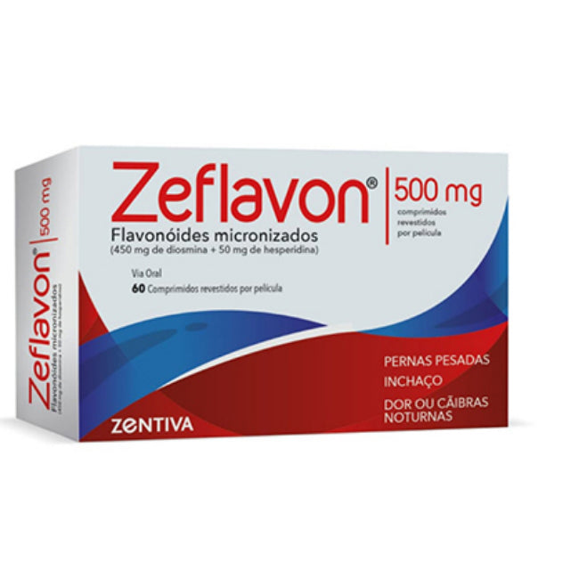 Zeflavon 500 mg 60 Comprimidos - Farmácia Garcia