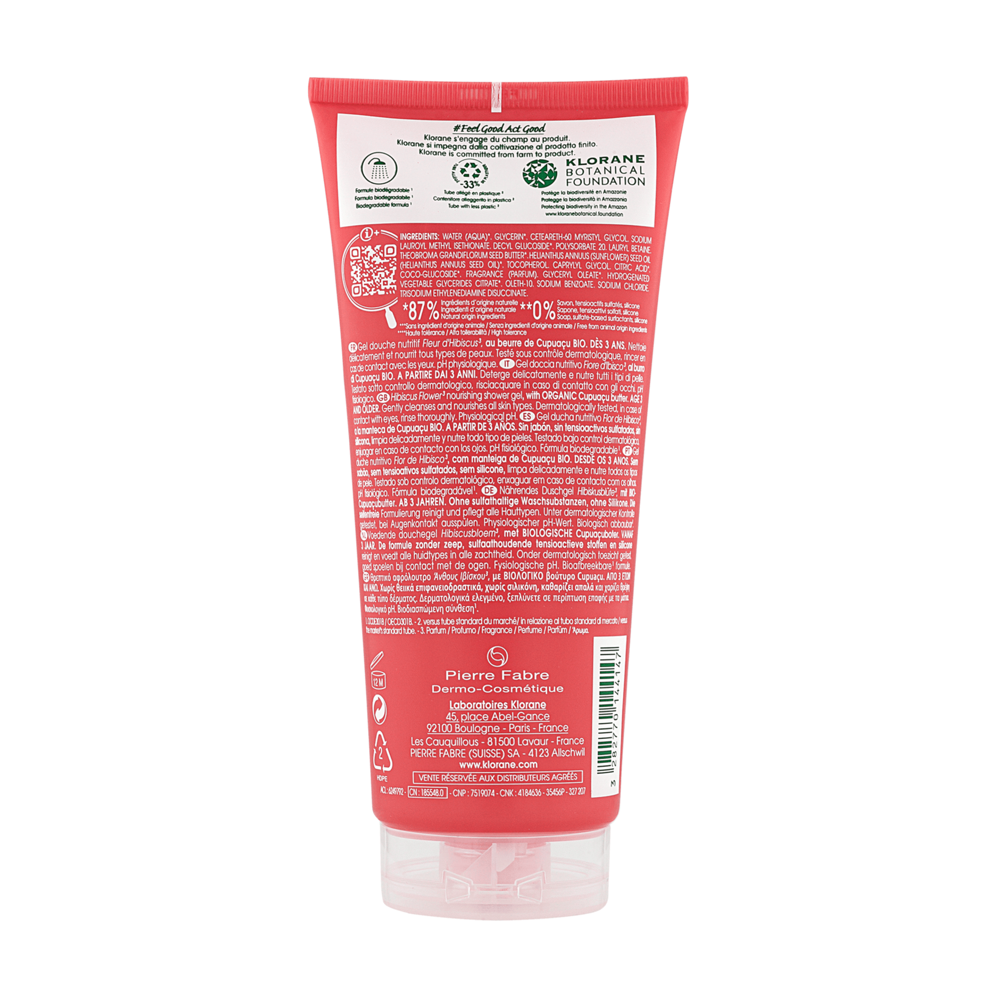 Klorane Bodycare Gel Duche Flor Hibisco 200ml - Farmácia Garcia
