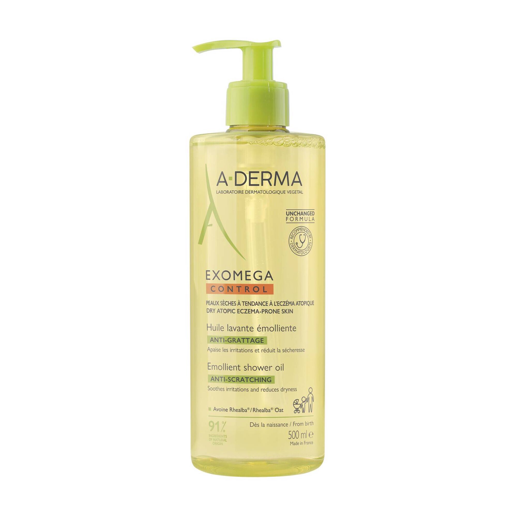 A-Derma Exomega Control Oleo Duche 500ml - Farmácia Garcia