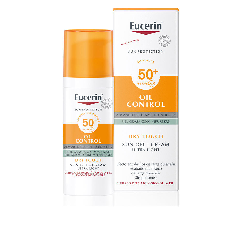 Eucerin Sun Gel-Creme Oil Control Toque Seco SPF50+ 50ml - Farmácia Garcia