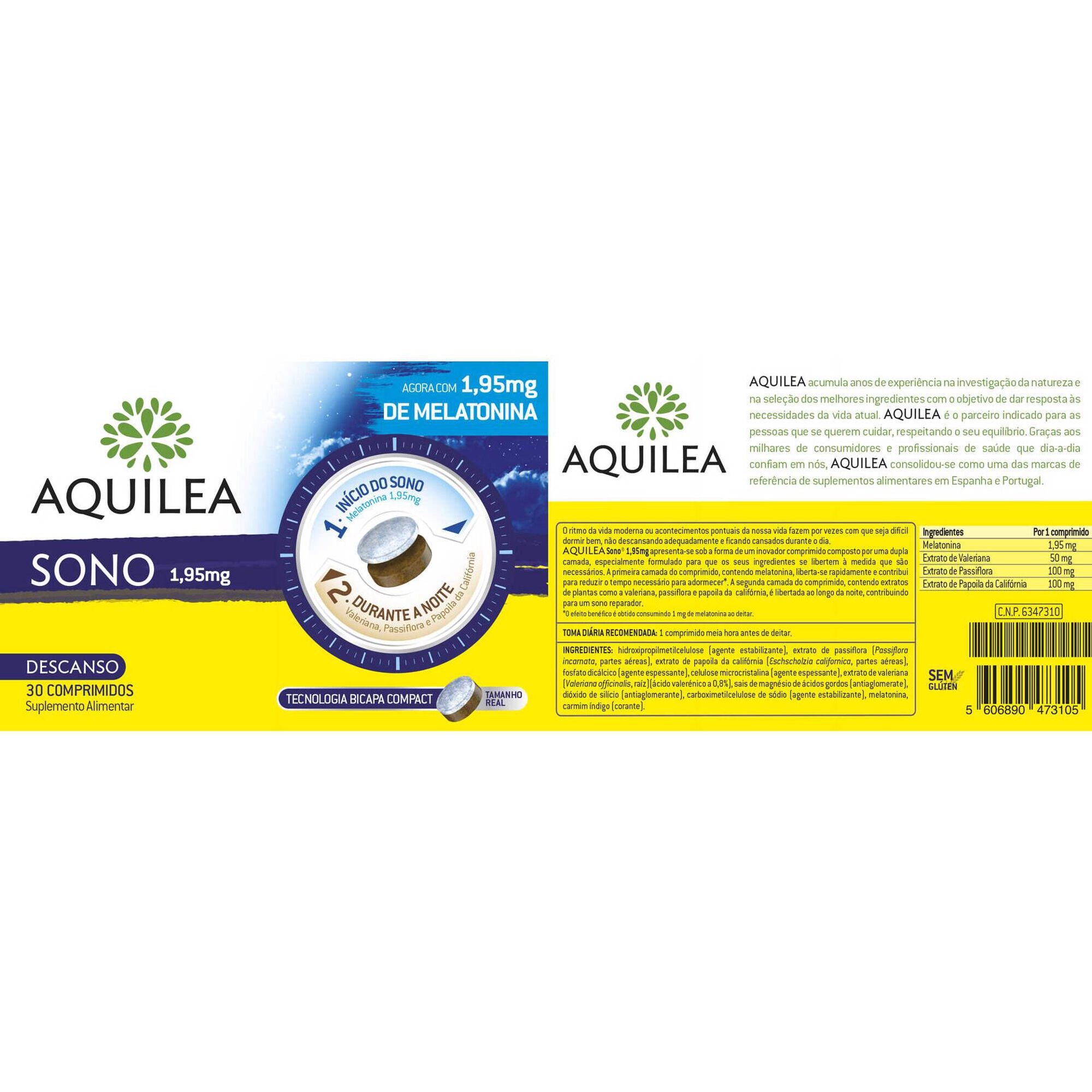 Aquilea Sono 1,95mg 30 Comprimidos - Farmácia Garcia