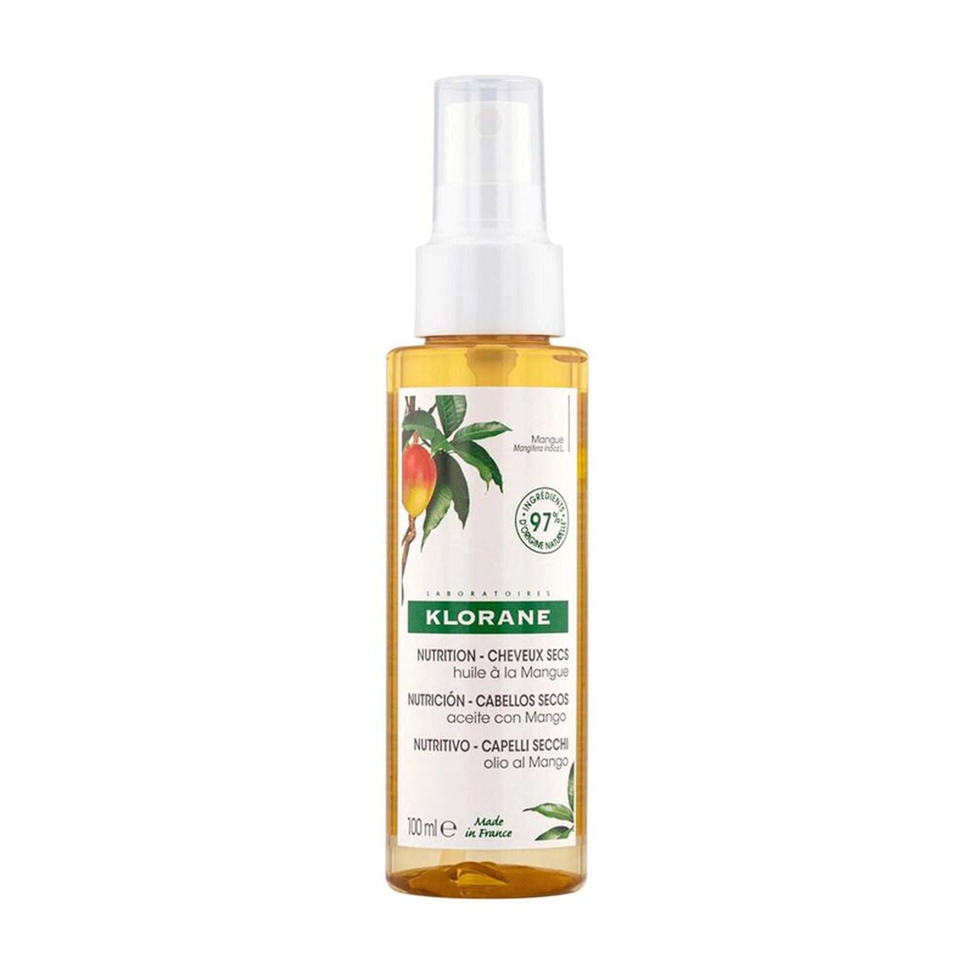 Klorane Capilar Óleo de Manga Nutritivo Cabelo Seco 100ml - Farmácia Garcia