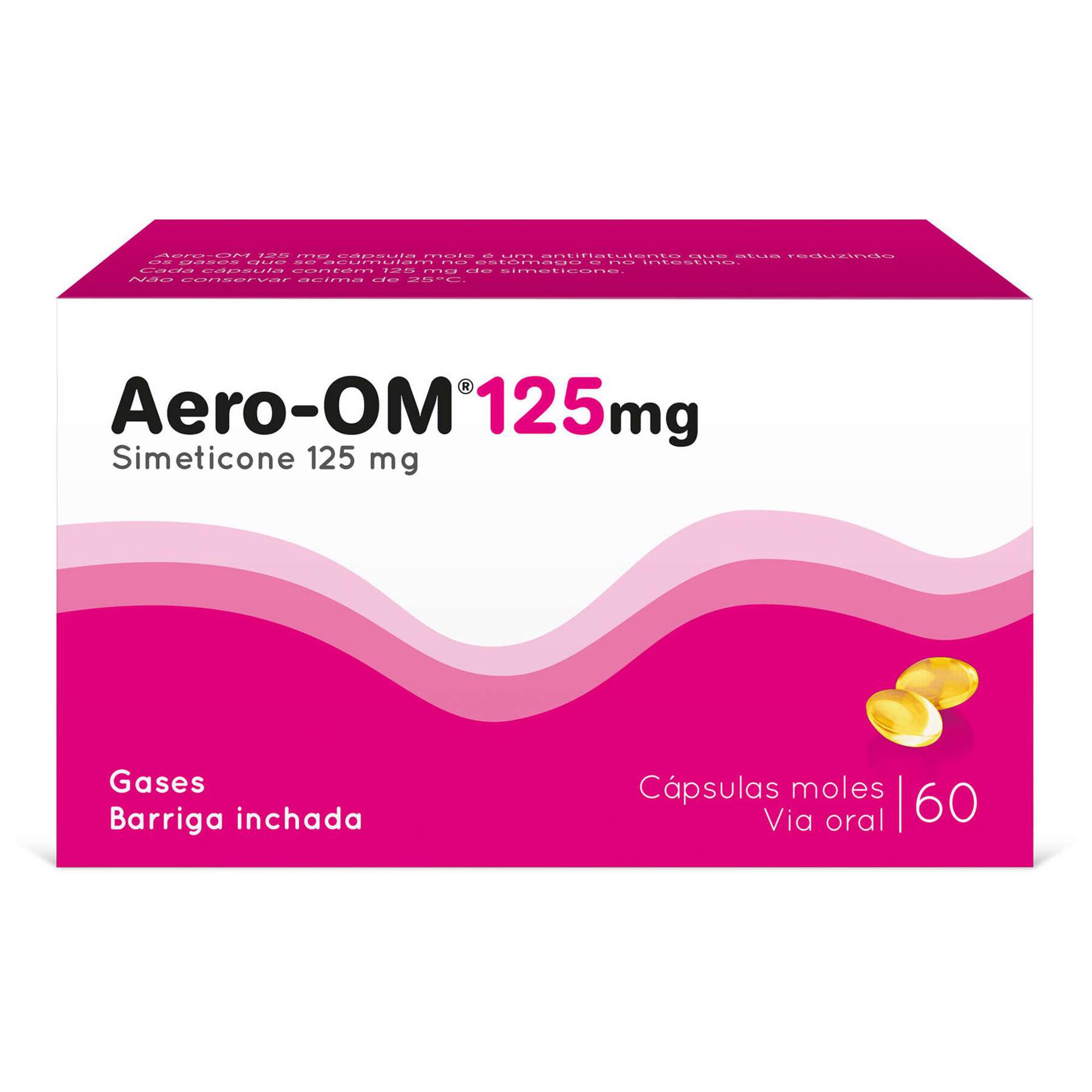 Aero-OM 125mg 60 Cápsulas Moles - Farmácia Garcia