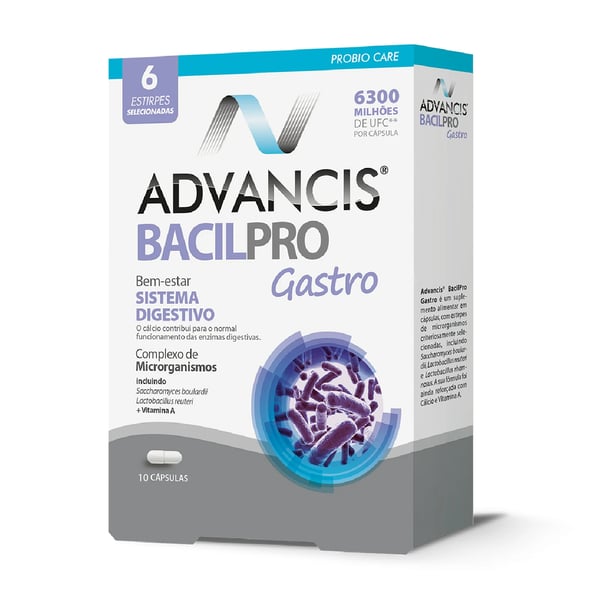 Advancis Bacilpro Gastro 10 Cápsulas - Farmácia Garcia
