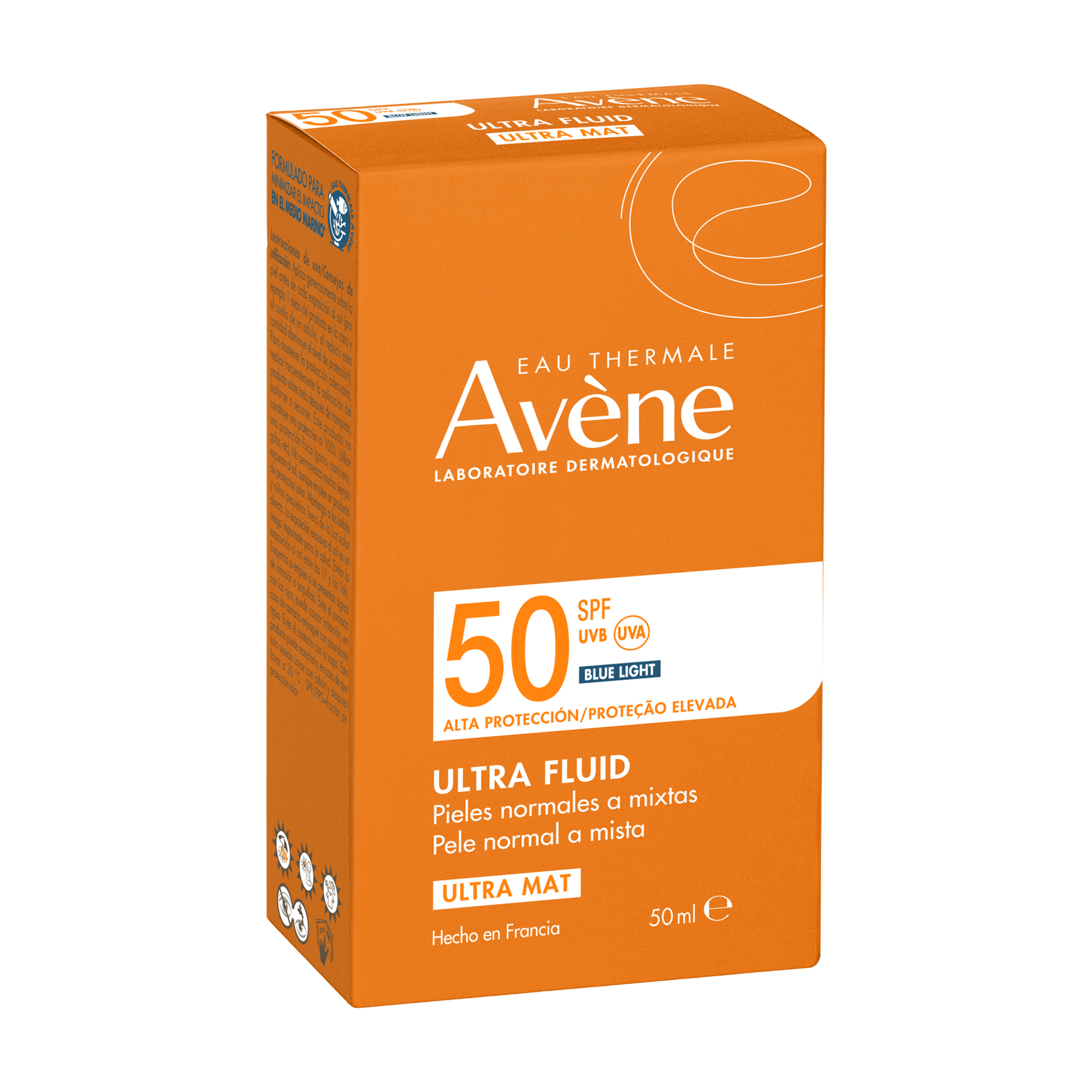 Avène Protetor Solar Fluido Ultra Mat SPF50+ 50ml - Farmácia Garcia