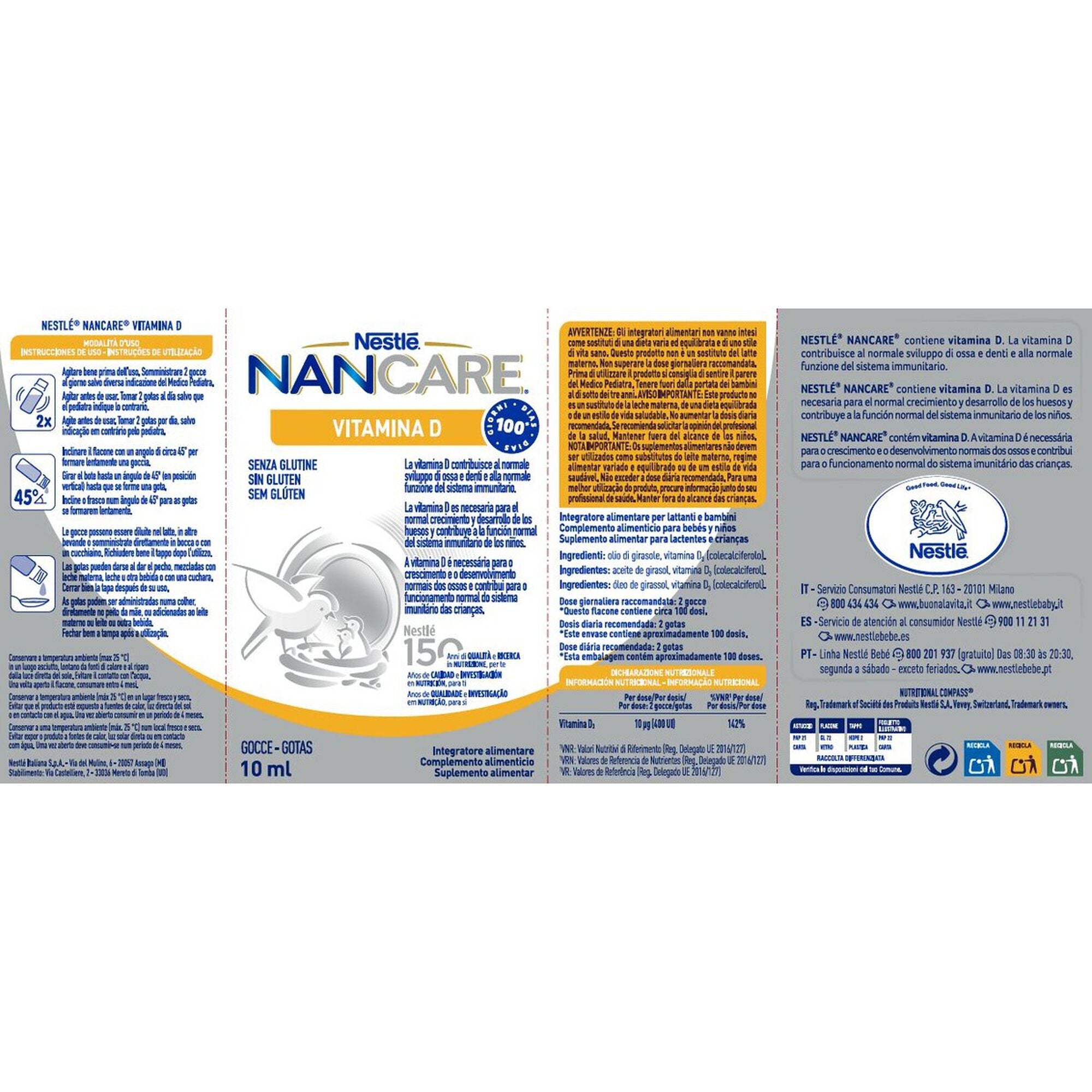 NANCARE Vitamina D Gotas 10ml - Farmácia Garcia