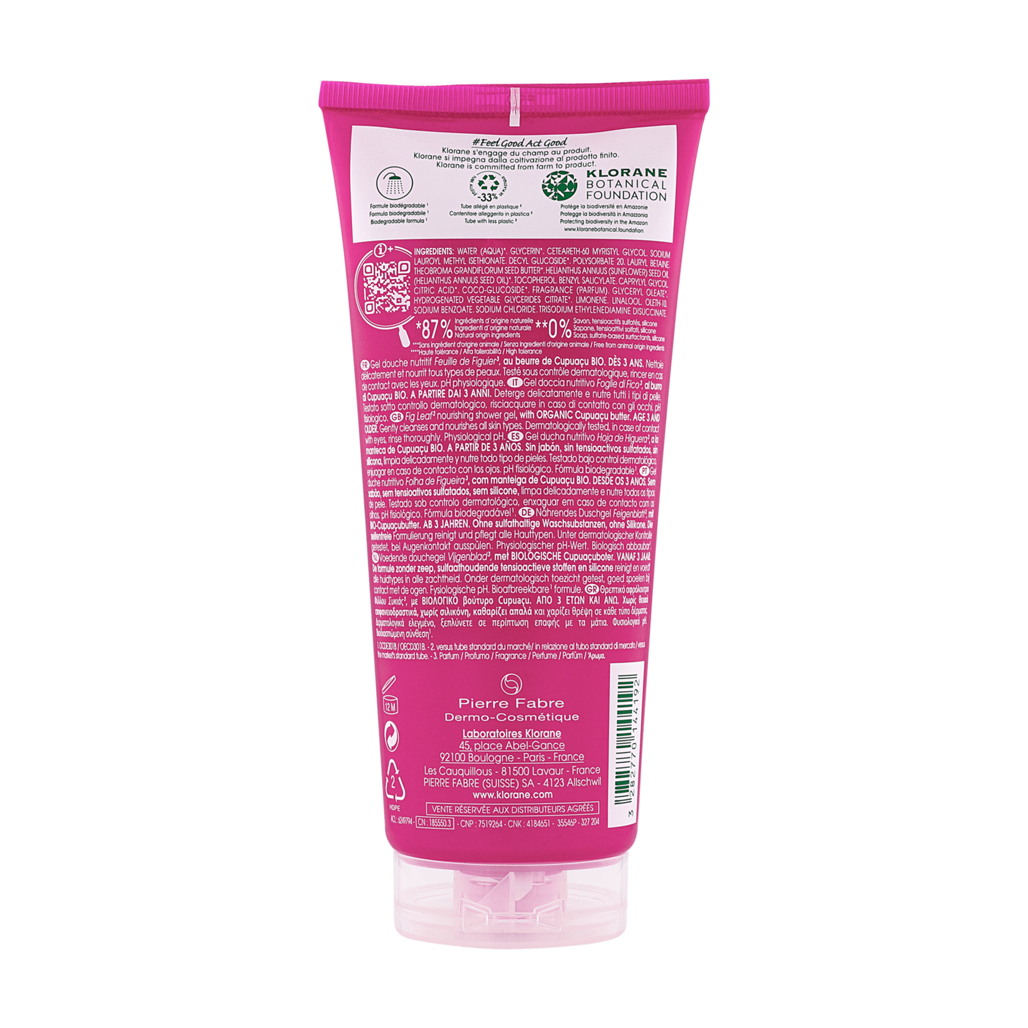 Klorane Bodycare Gel Duche Folha Figueira 200ml - Farmácia Garcia