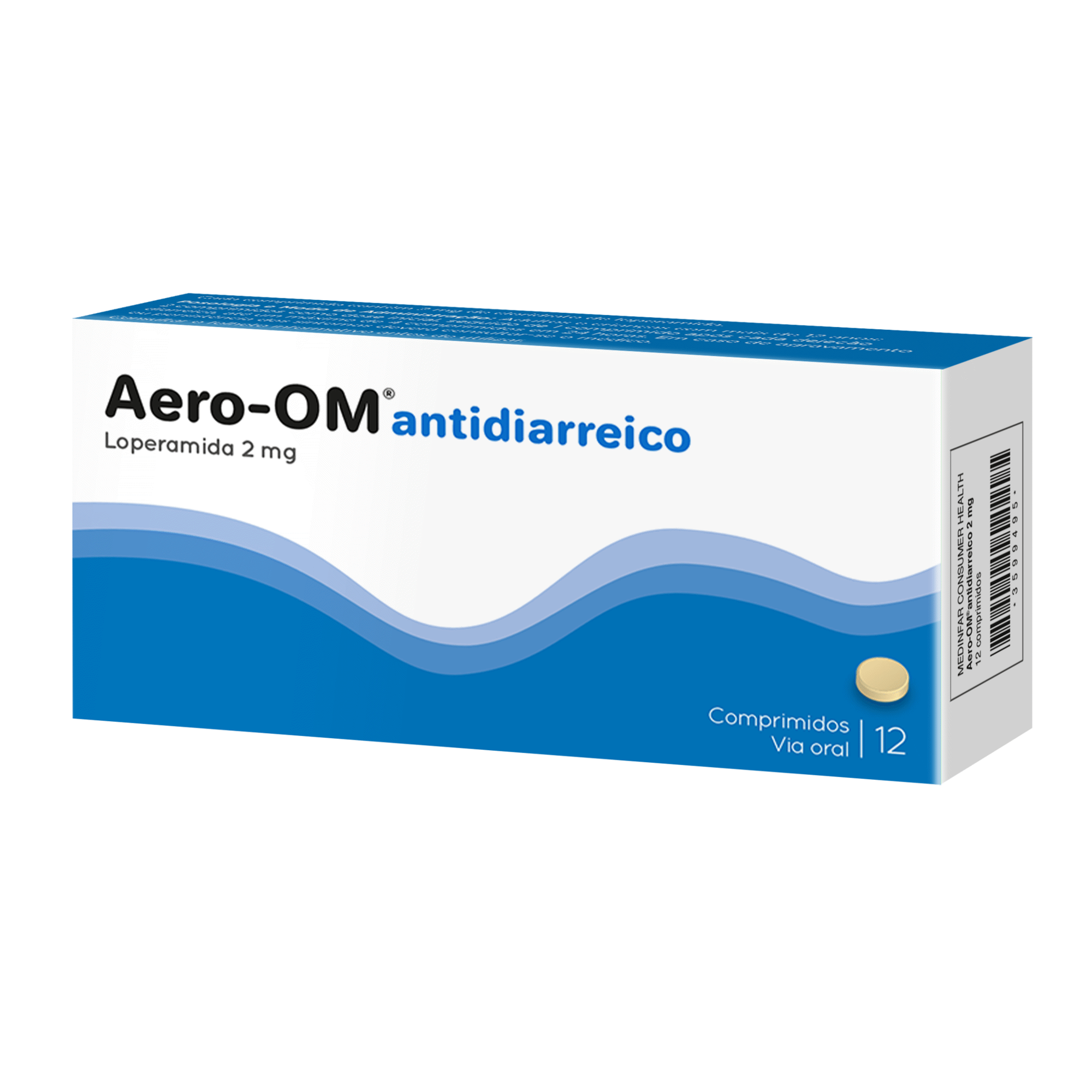 Aero-OM Antidiarreico 12 Comprimidos - Farmácia Garcia