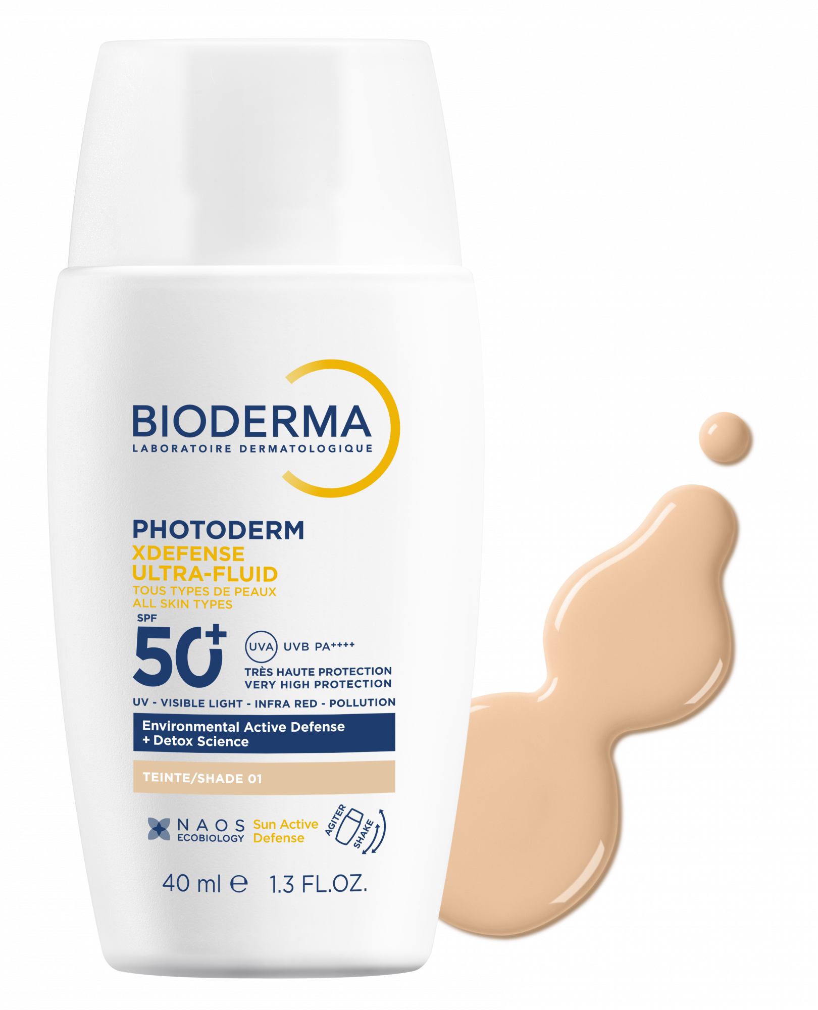 Bioderma Photoderm X Defense Ultra Fluido SPF50+ Muito Claro 40ml - Farmácia Garcia