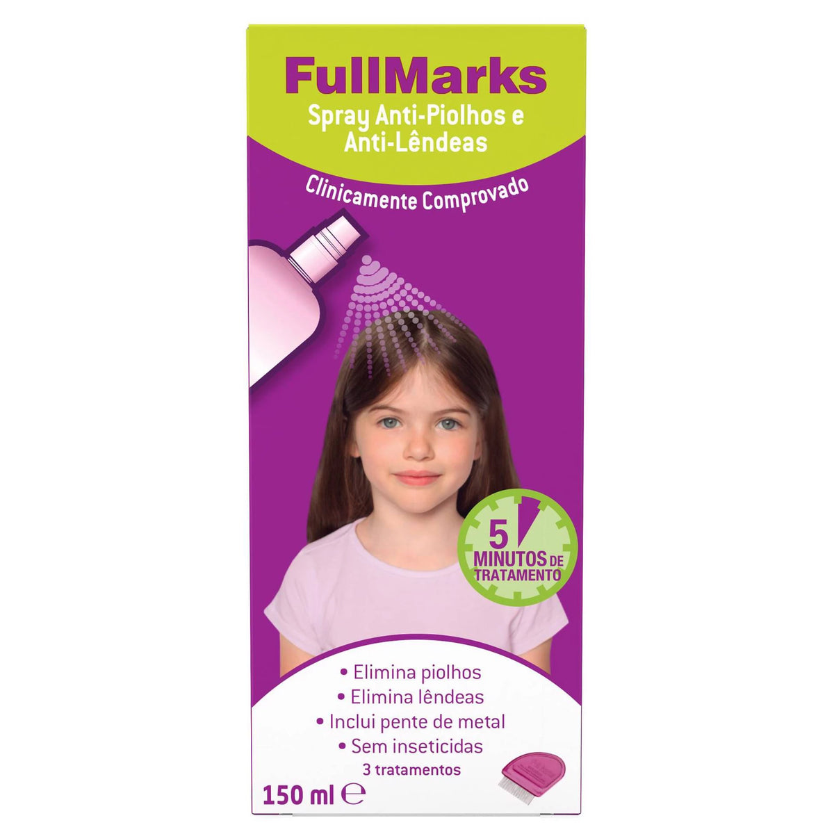Fullmarks Spray Anti-Piolhos e Anti-Lêndeas 150ml - Farmácia Garcia