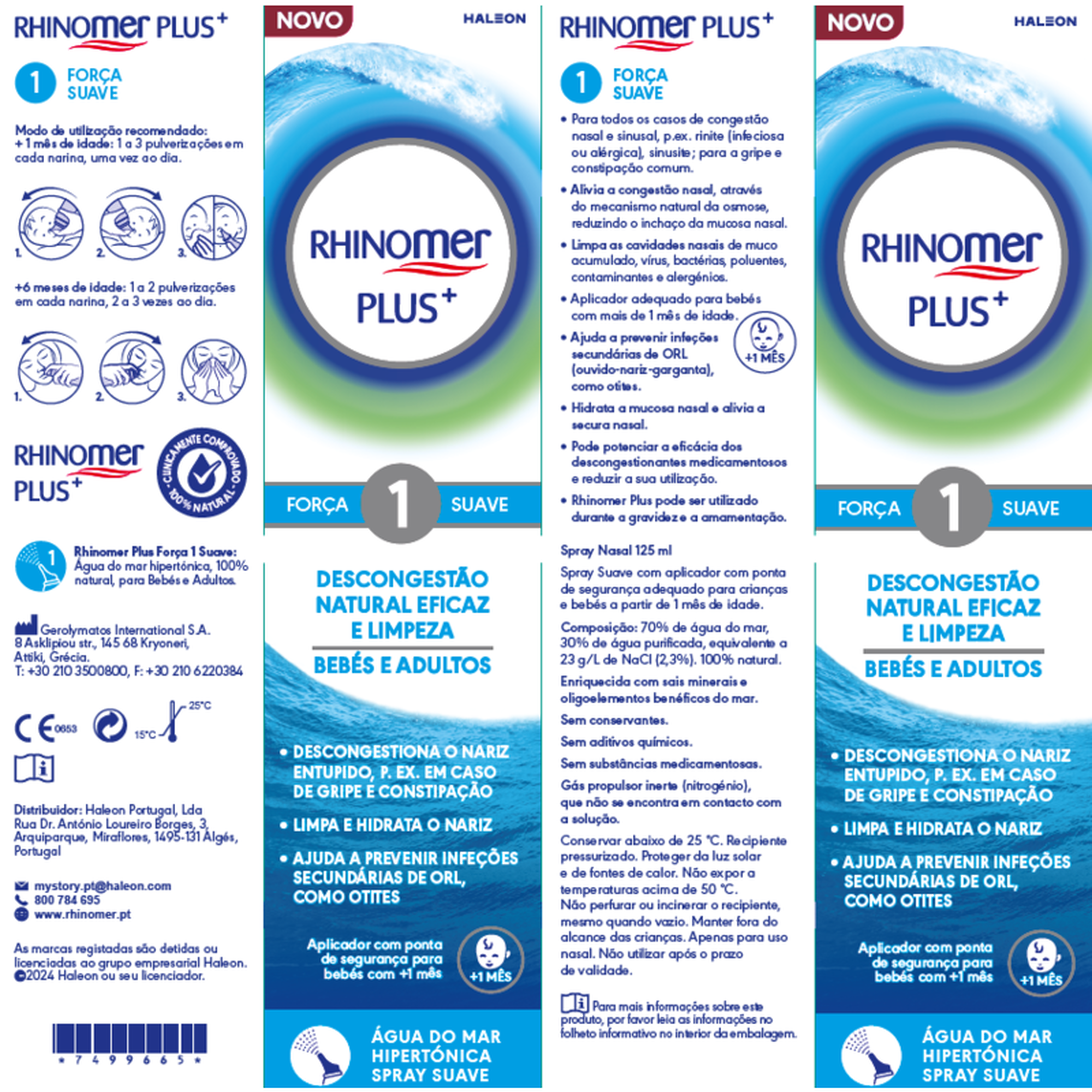 Rhinomer Plus Força 1 Suave 125ml - Farmácia Garcia