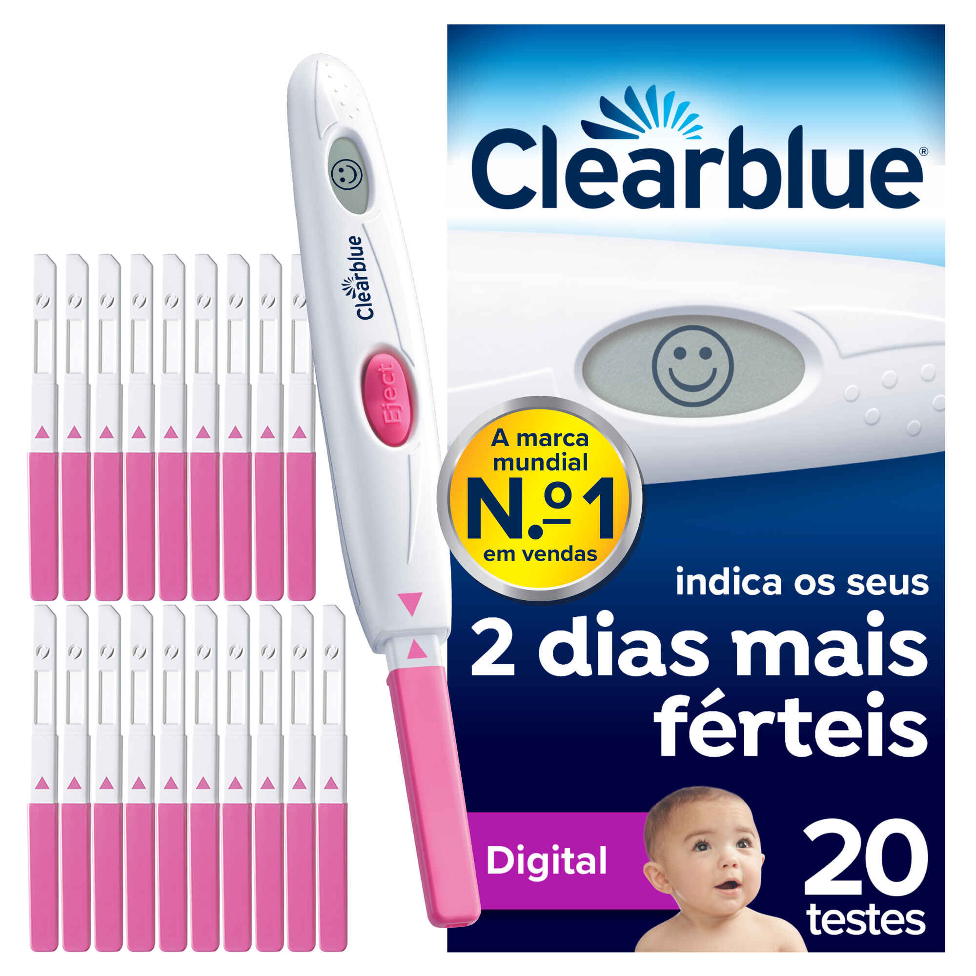 Clearblue Digital 20 Testes Ovulação - Farmácia Garcia