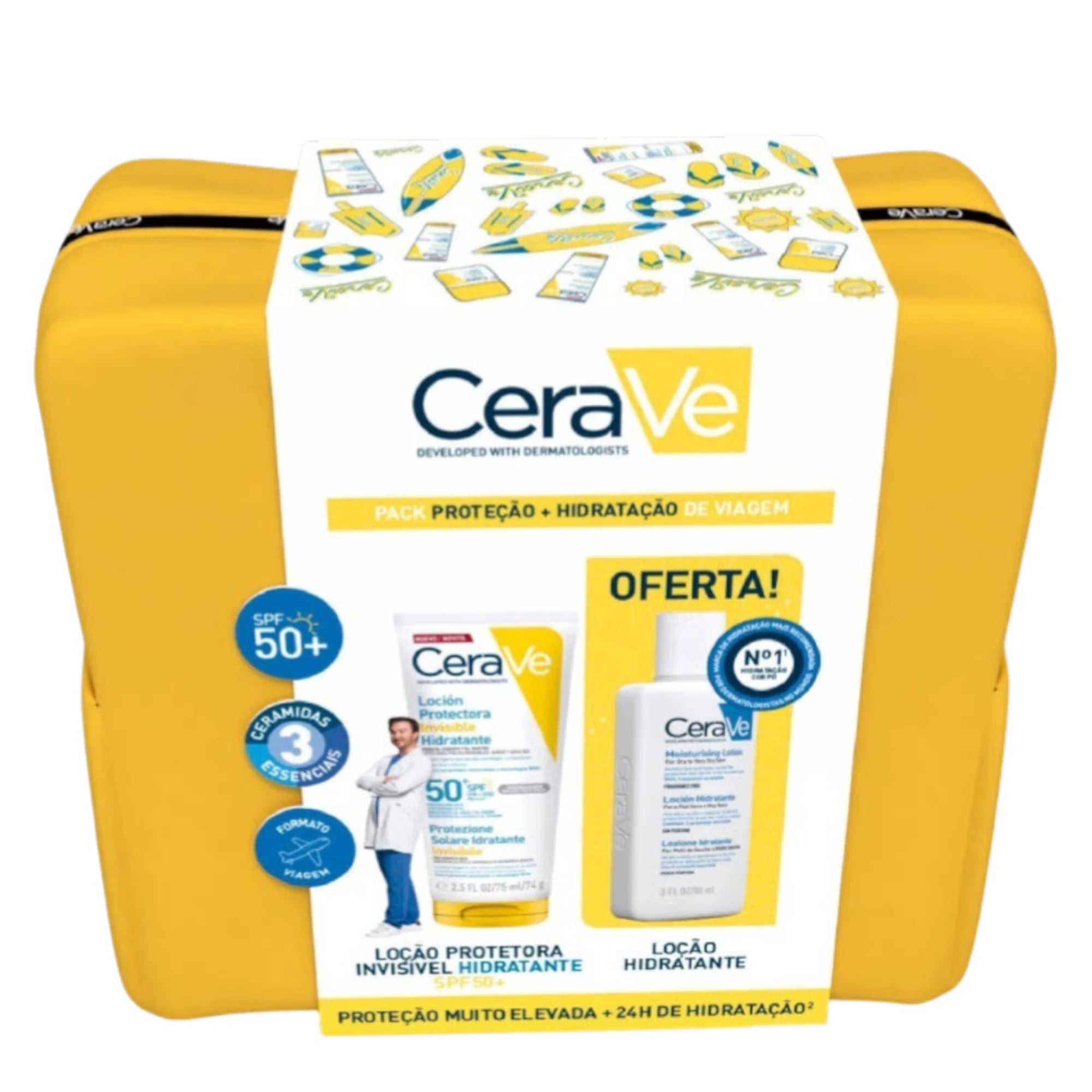 Cerave Loção Protect SPF50+ 75ml + Oferta Loção Hidratante 88ml - Farmácia Garcia
