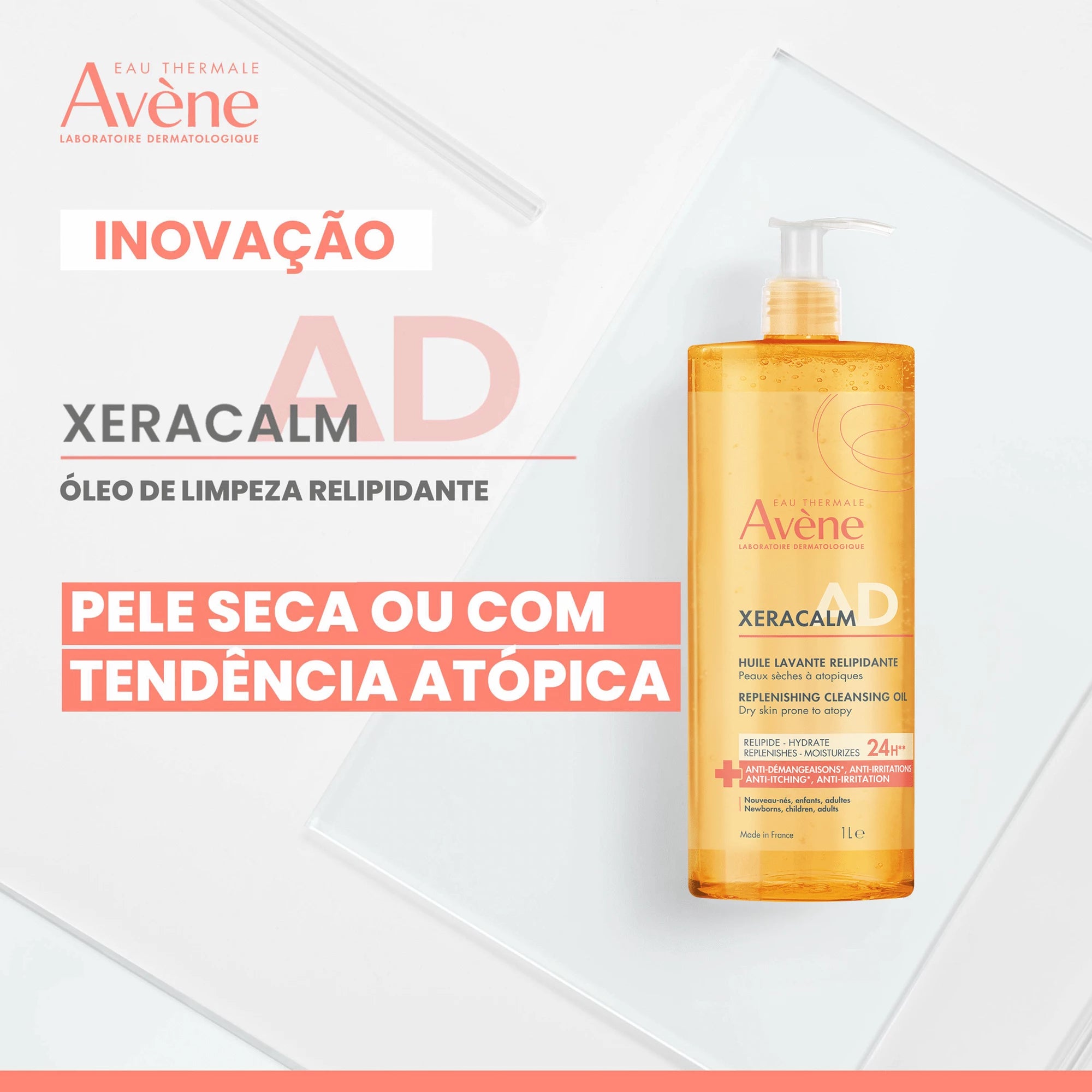 Avene Xeracalm Ad Óleo Limpeza 1L - Farmácia Garcia