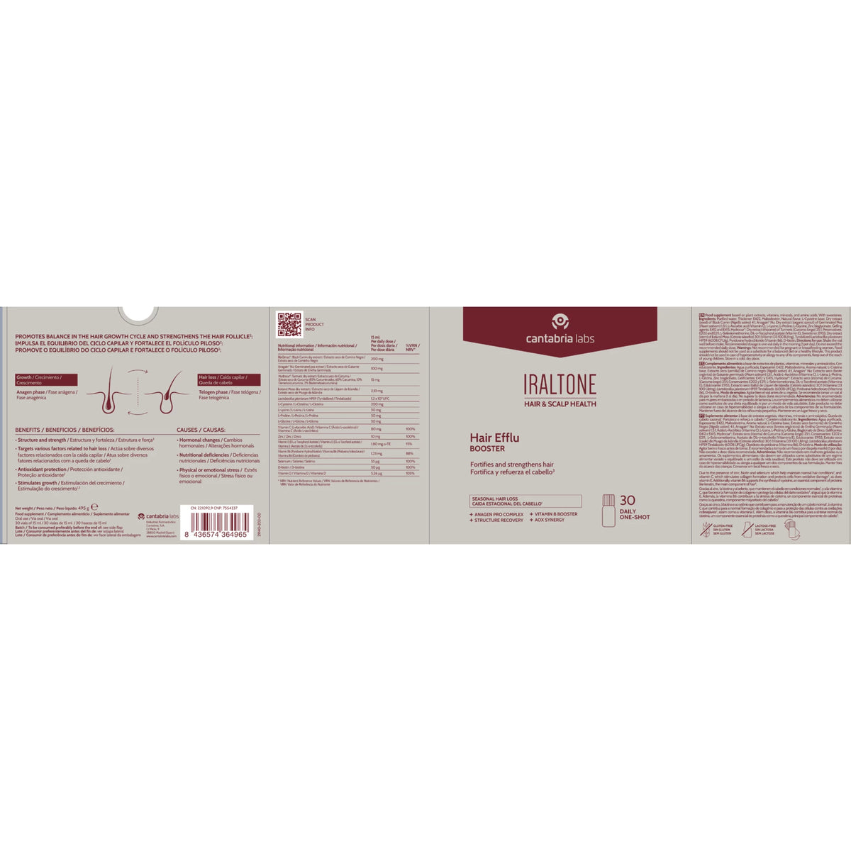 Iraltone Hair Efflu Booster 30 Frascos 15ml