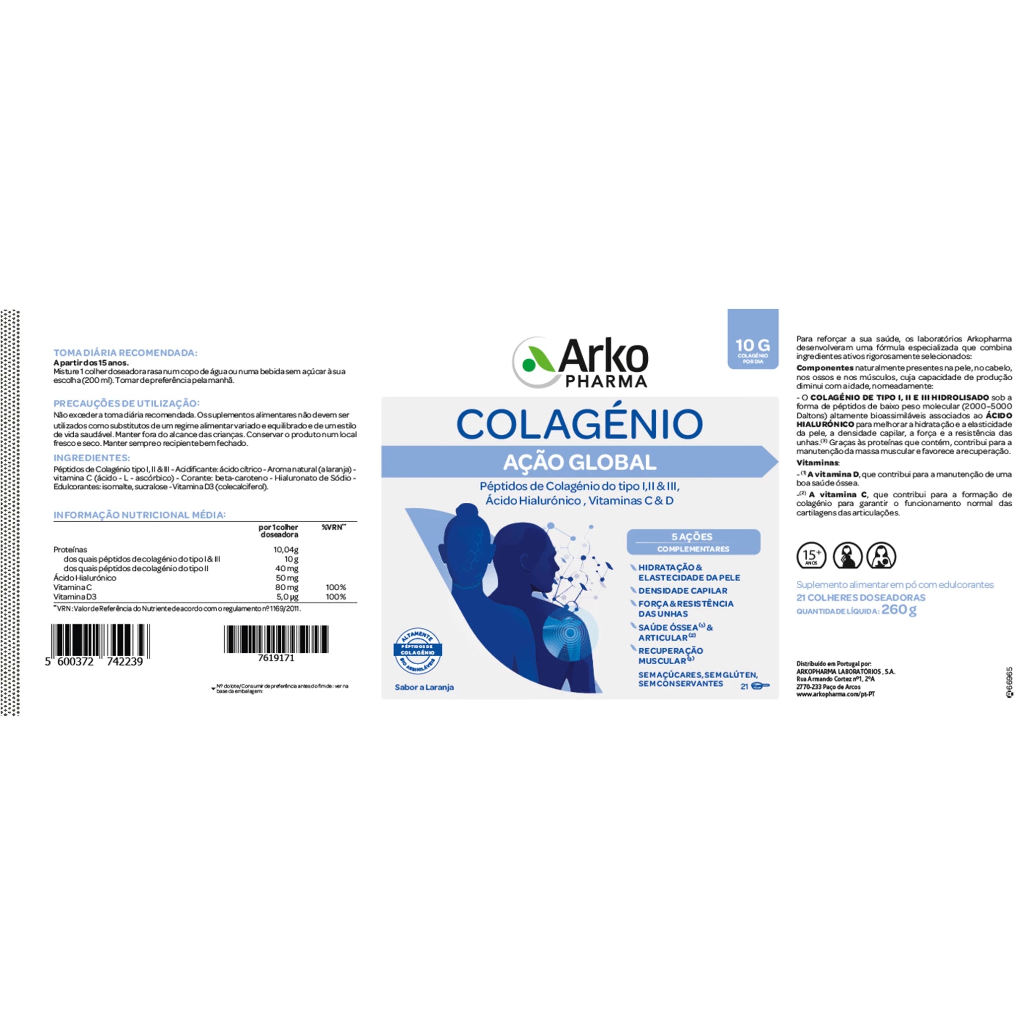 Arkopharma Colagénio Ação Global Pó 260g