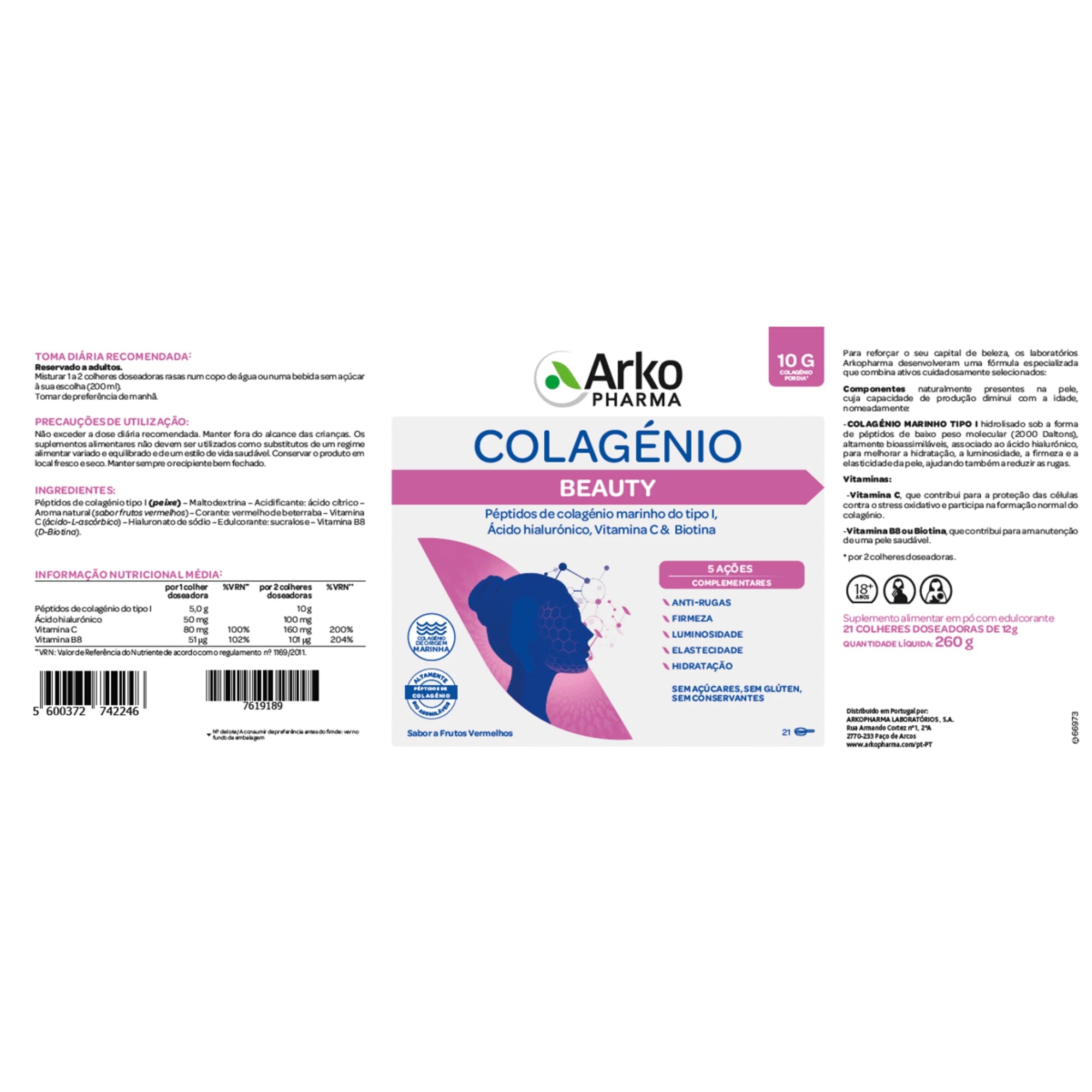 ArkoPharma Colagénio Beauty Pó 260g