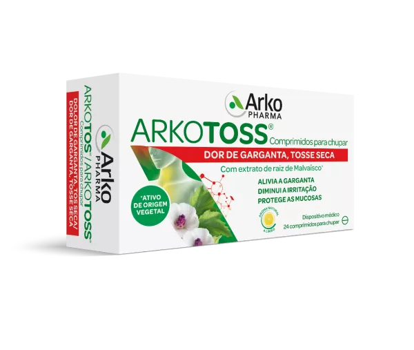 ARKOTOSS Tosse Seca Sabor Limão 24 Comprimidos - Farmácia Garcia
