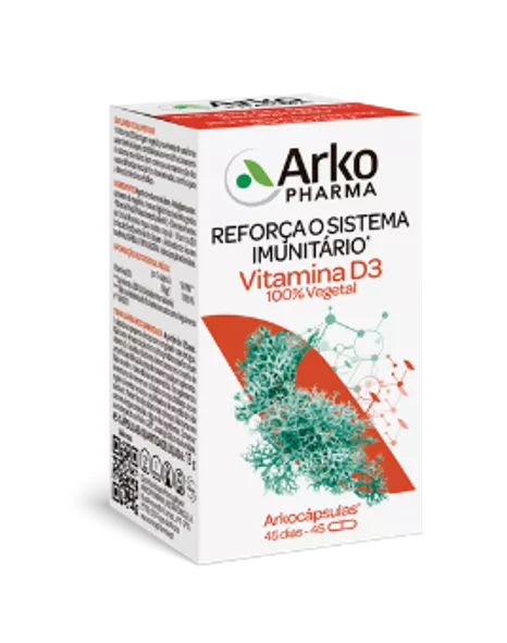 Arkocápsulas Vitamina D3 45 Cápsulas - Farmácia Garcia
