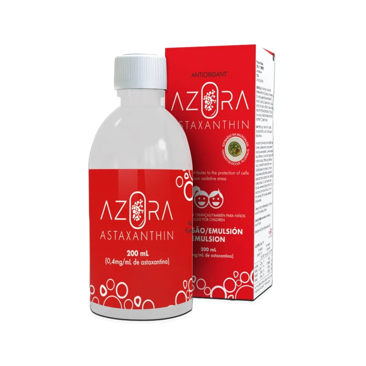 Azora Astaxanthin Emulsão 0.4mg 200ml - Farmácia Garcia