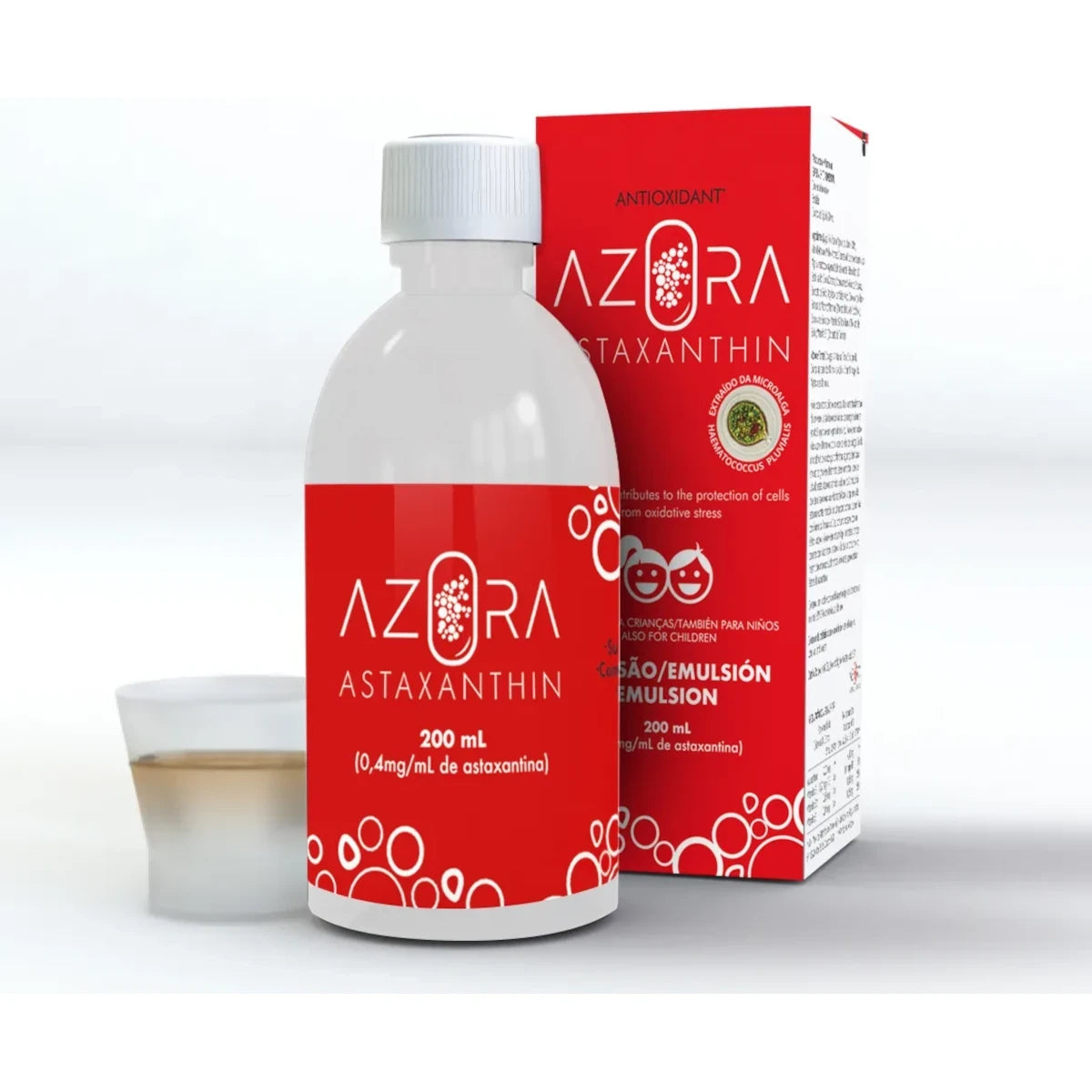 Azora Astaxanthin Emulsão 0.4mg 200ml - Farmácia Garcia