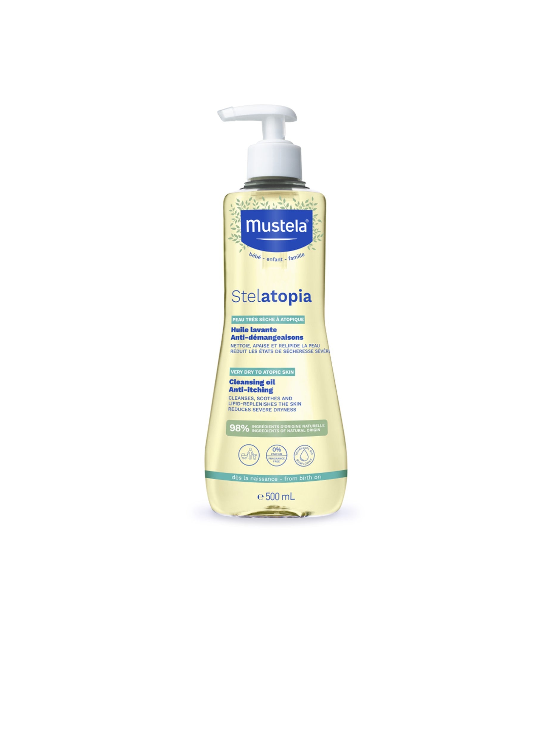 Mustela Bebé Stelatopia Óleo de Banho 500ml Preço Especial - Farmácia Garcia