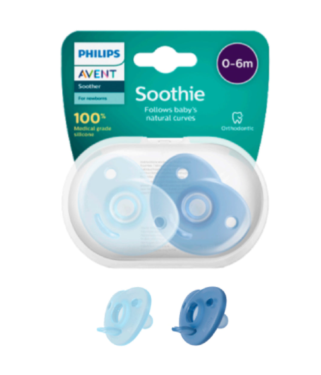 Philip Avent Chupeta Soothie 0-6 Meses Menino x3 - Farmácia Garcia