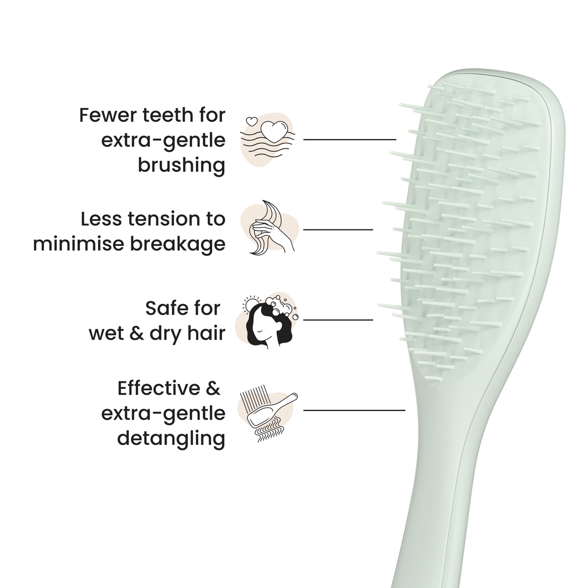 Tangle Teezer Escova Detangling Extra Gentle Eucalyptus - Farmácia Garcia