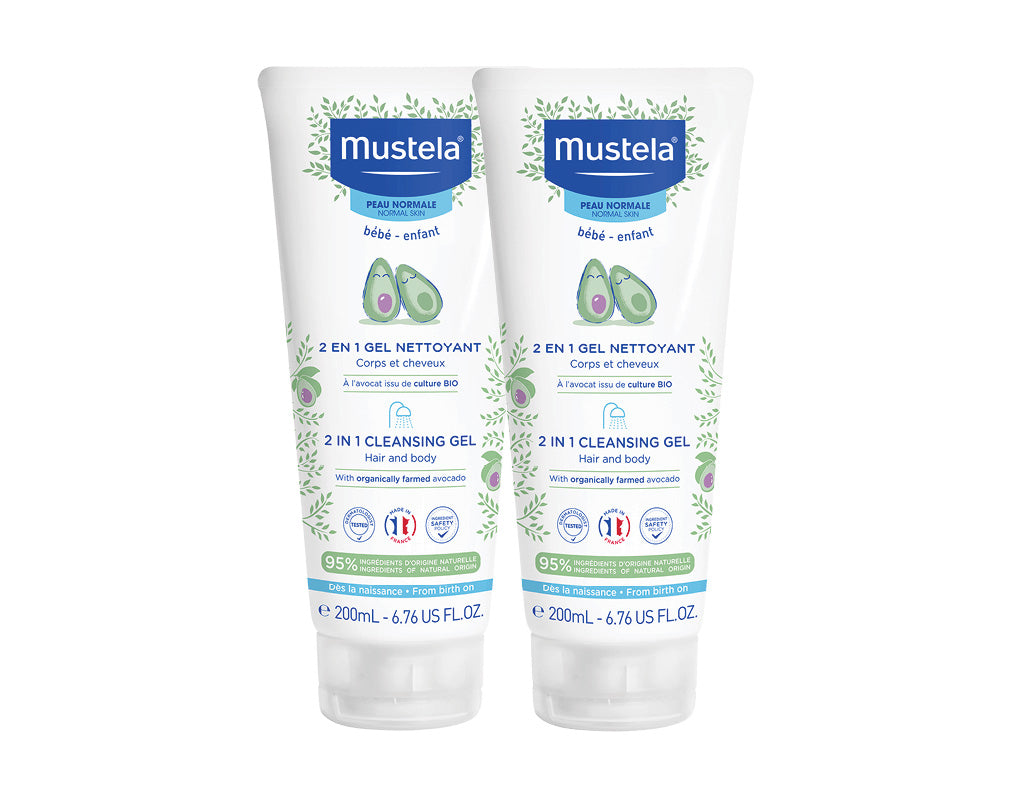 Mustela Bebé 2 em 1 Gel Lavante Corpo e Cabelo 200ml Duo Preço Especial
